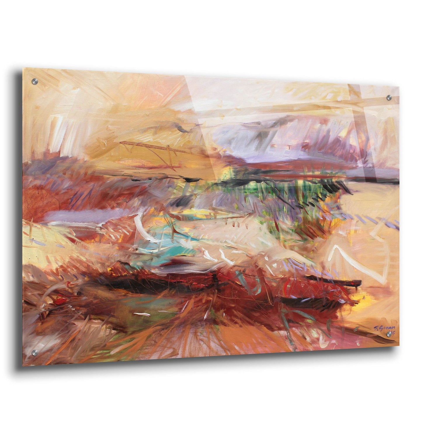 Epic Art 'Afternoon In The Desert' by Gocan, Acrylic Glass Wall Art,36x24