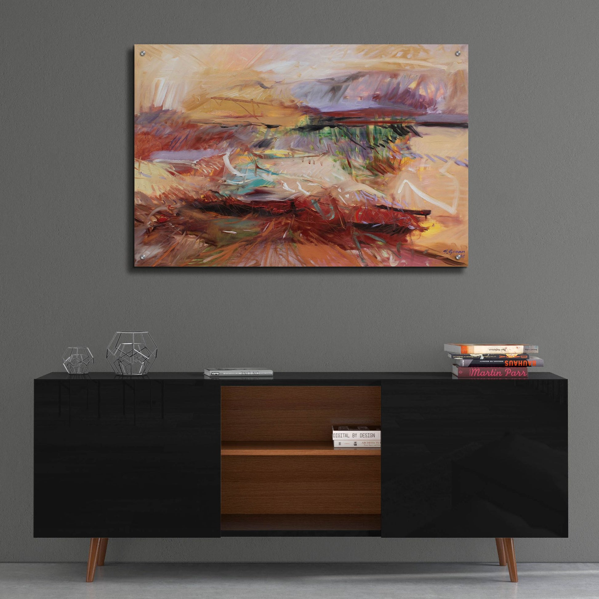 Epic Art 'Afternoon In The Desert' by Gocan, Acrylic Glass Wall Art,36x24