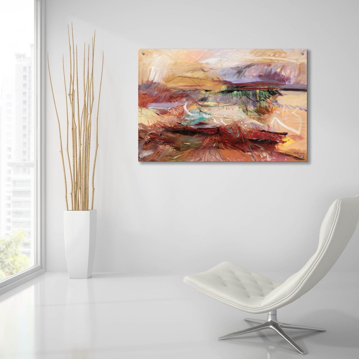 Epic Art 'Afternoon In The Desert' by Gocan, Acrylic Glass Wall Art,36x24