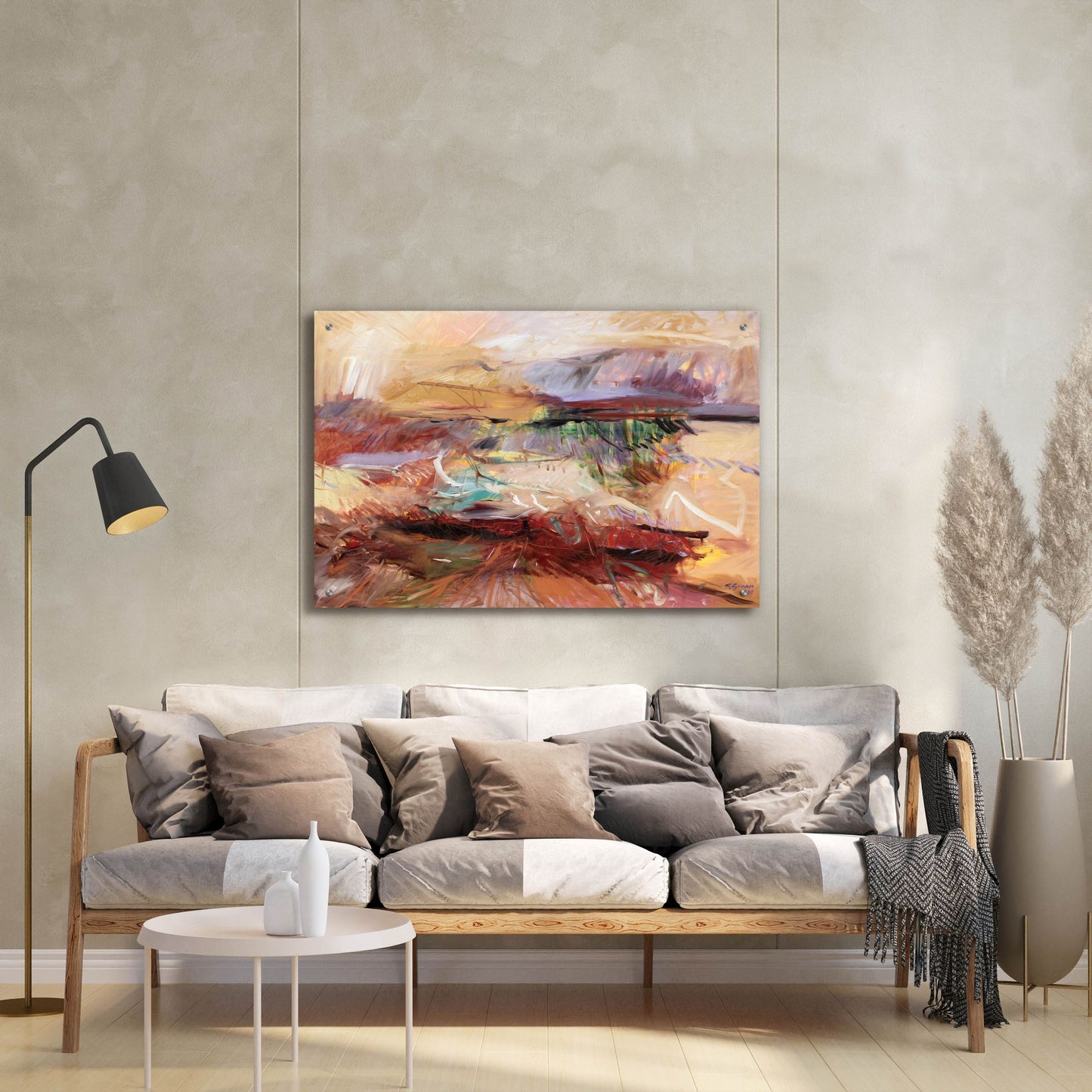 Epic Art 'Afternoon In The Desert' by Gocan, Acrylic Glass Wall Art,36x24