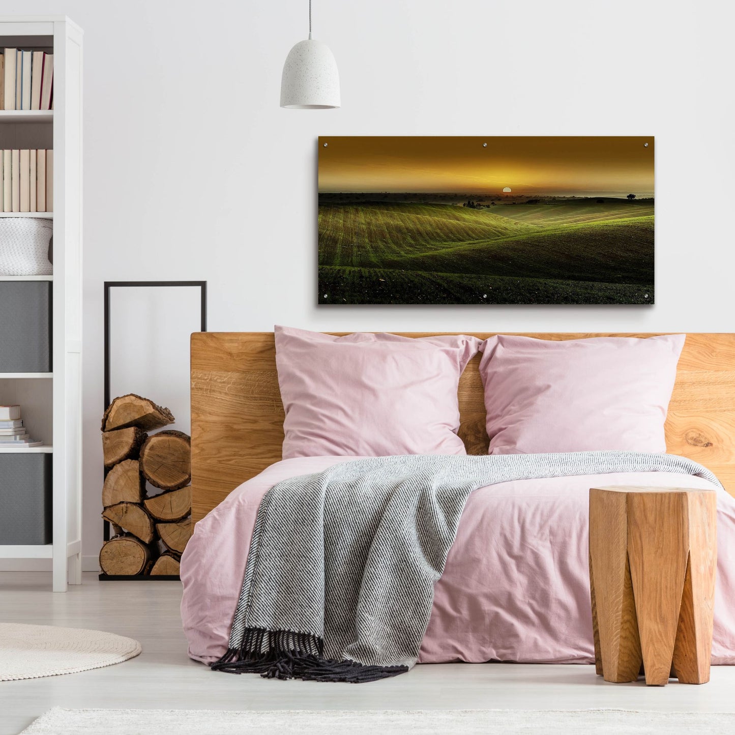 Epic Art 'Alentejo Sunset' by Goncalves, Acrylic Glass Wall Art,48x24