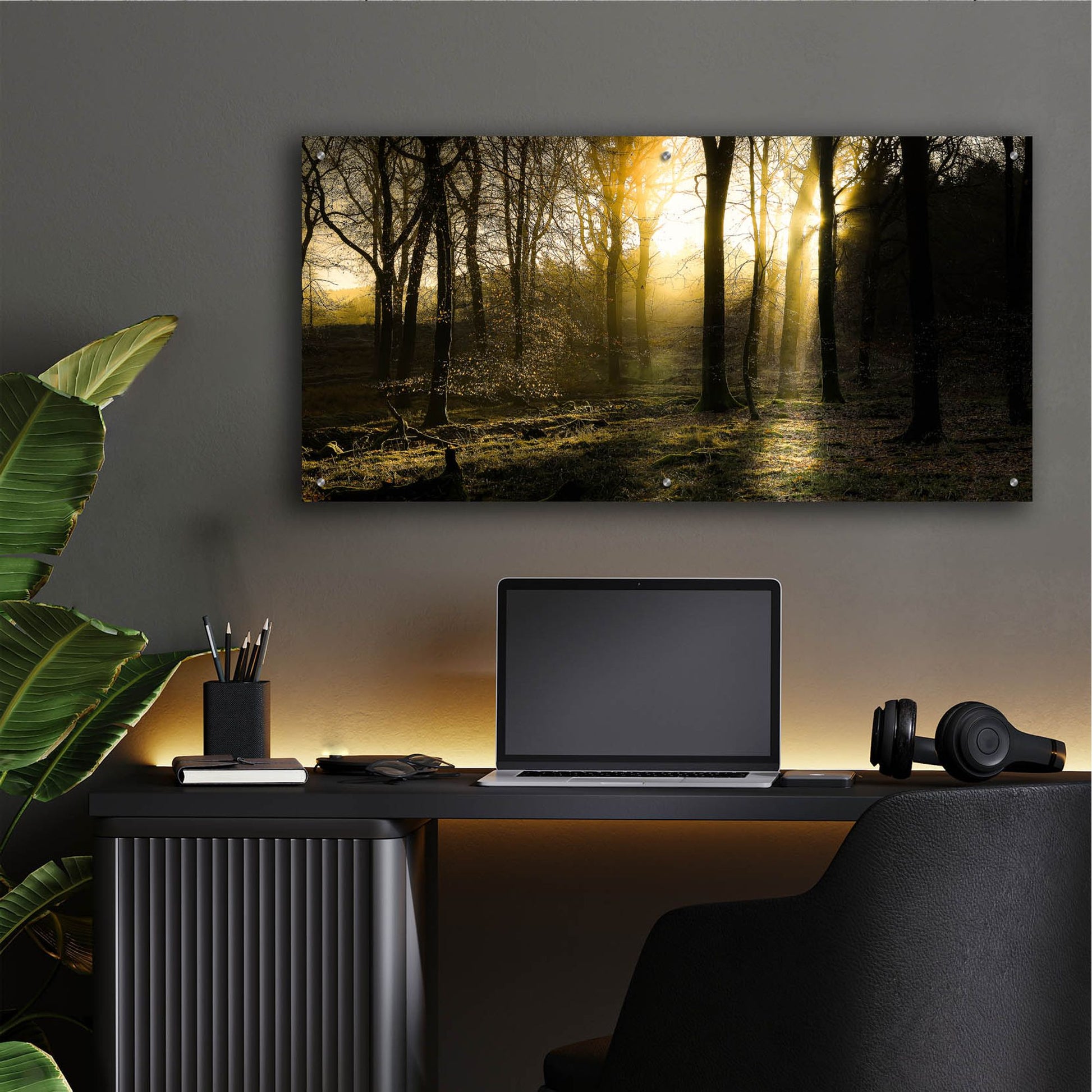 Epic Art 'Autumn Lights' by Goncalves, Acrylic Glass Wall Art,48x24