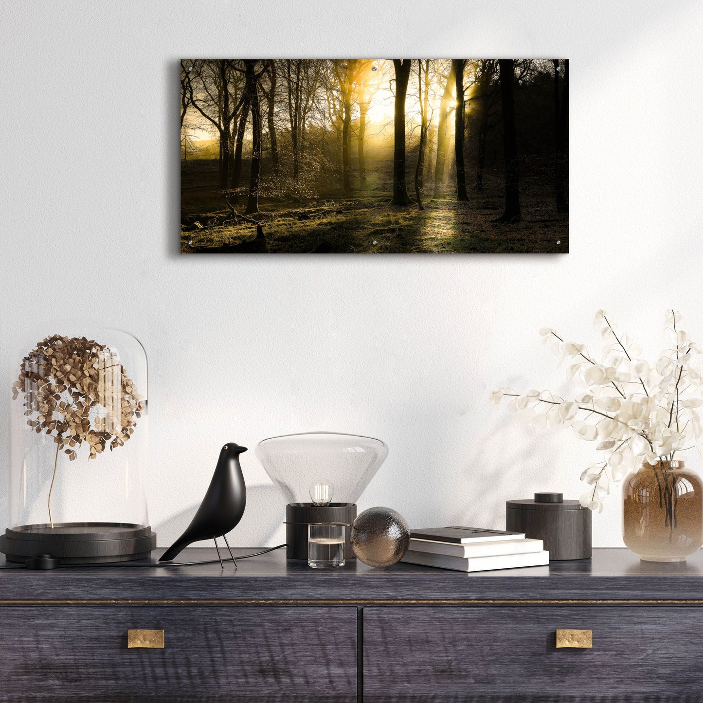 Epic Art 'Autumn Lights' by Goncalves, Acrylic Glass Wall Art,48x24