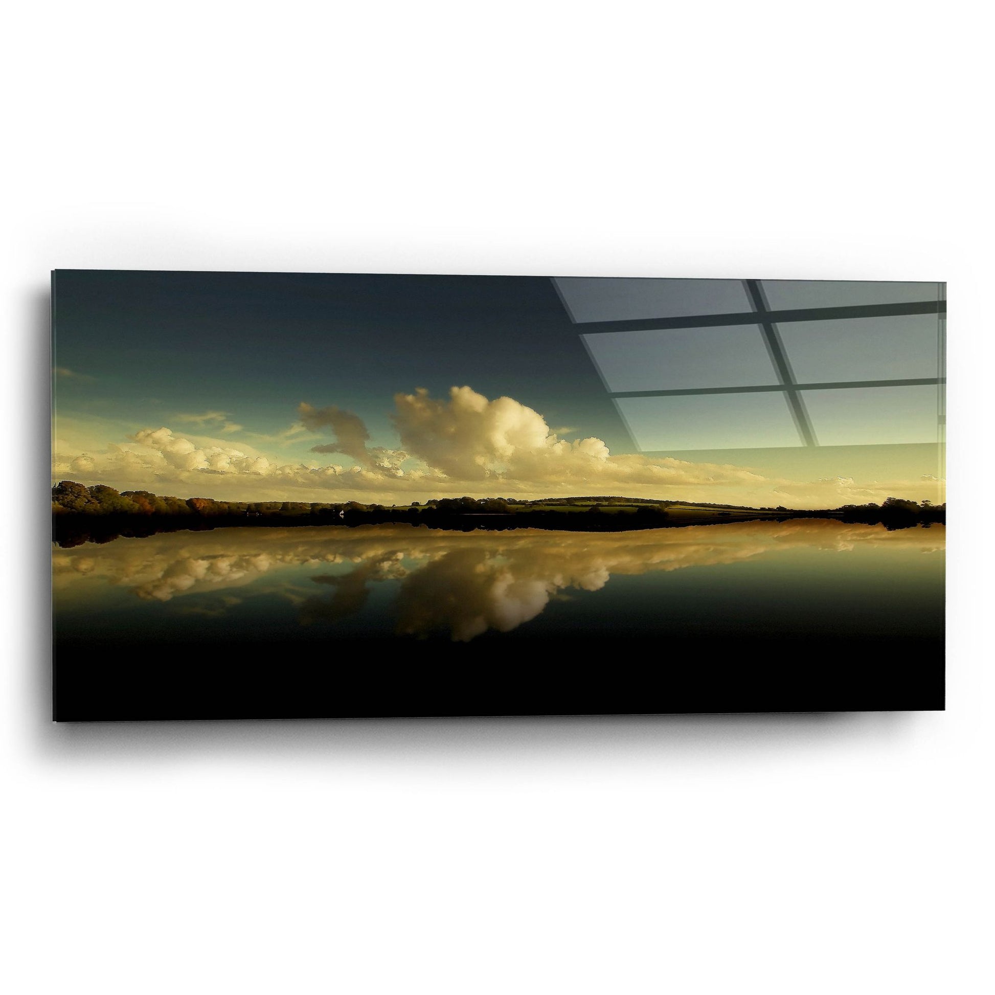 Epic Art 'Cloud Reflection' by Goncalves, Acrylic Glass Wall Art,24x12