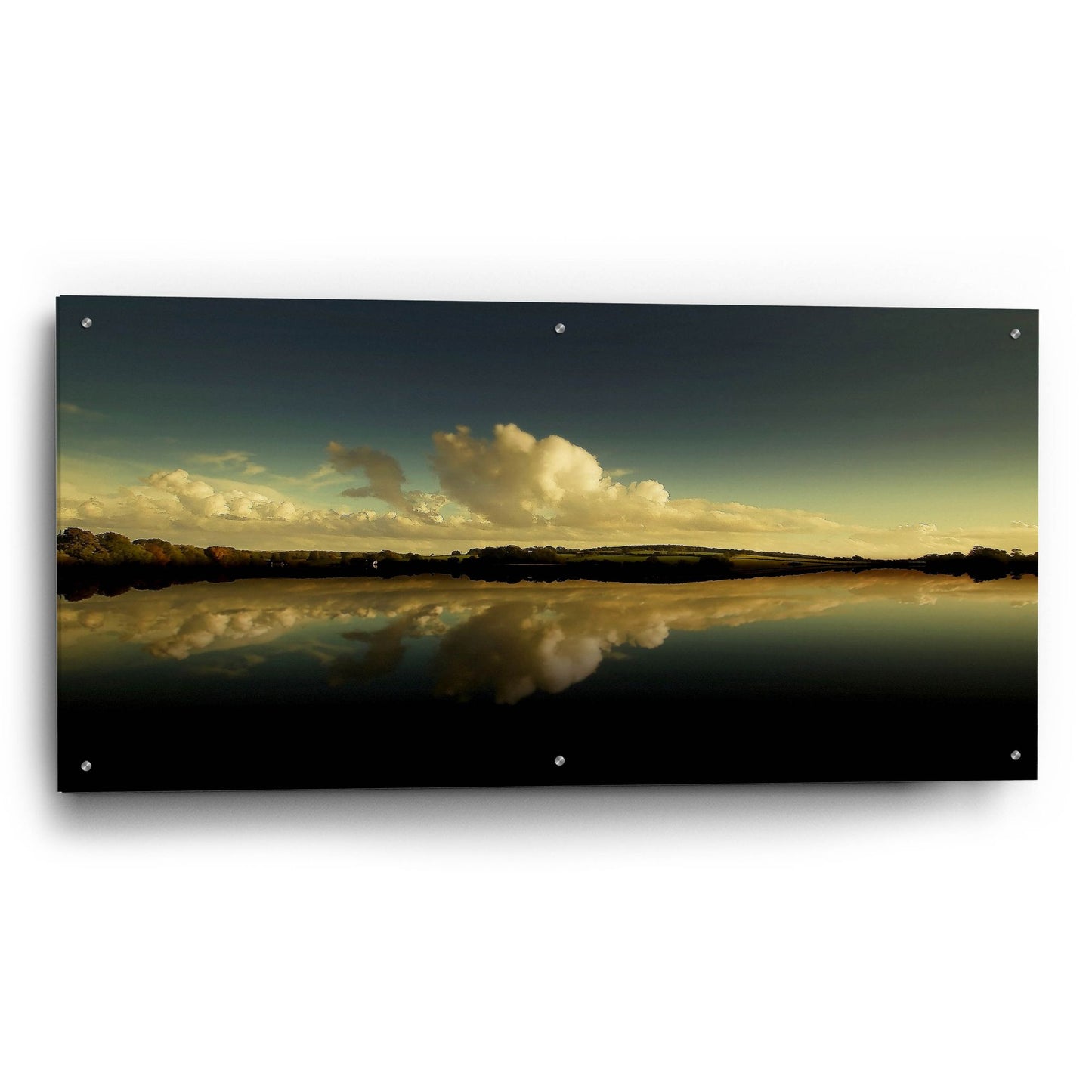 Epic Art 'Cloud Reflection' by Goncalves, Acrylic Glass Wall Art,48x24