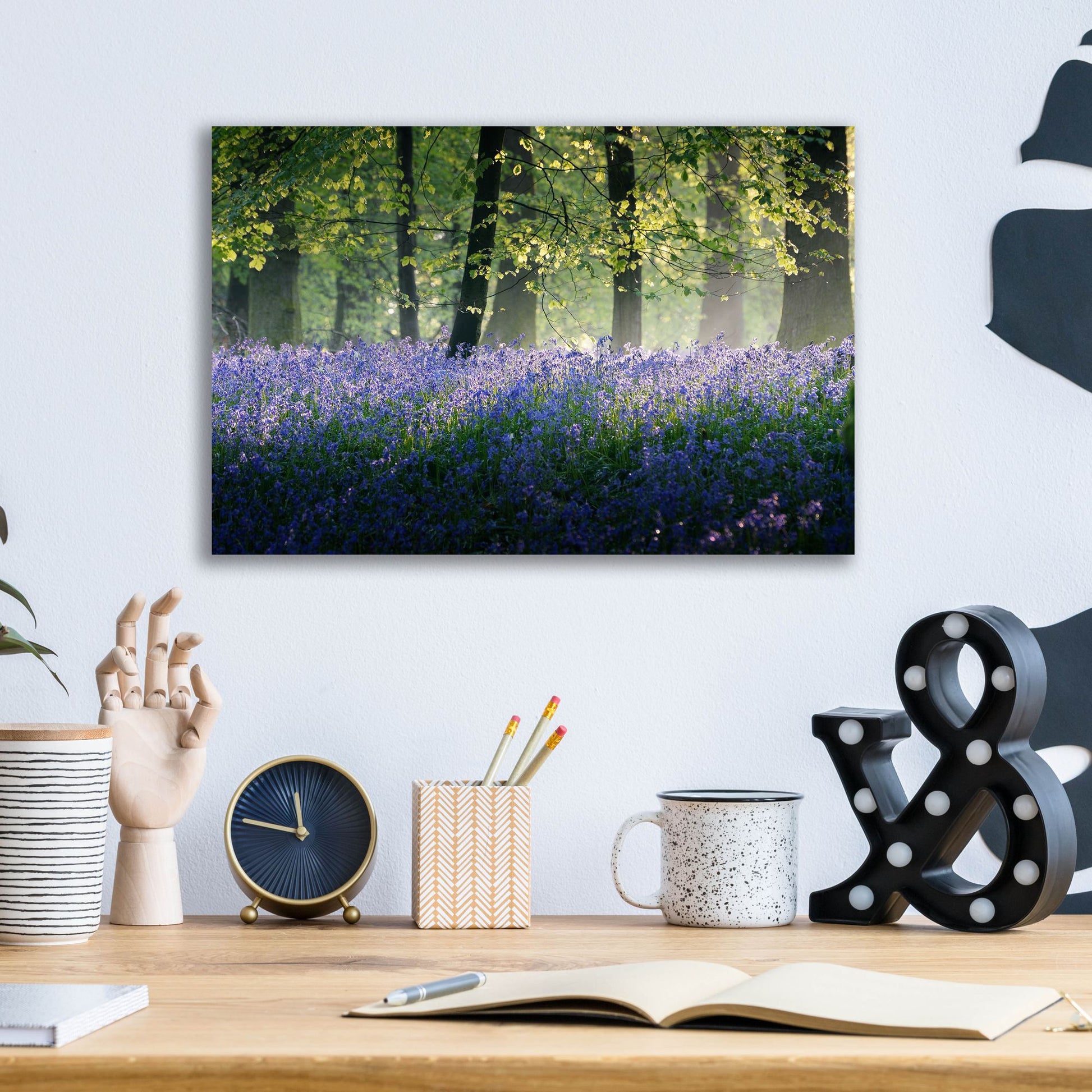 Epic Art 'Last Of The Bluebells' by Goncalves, Acrylic Glass Wall Art,16x12