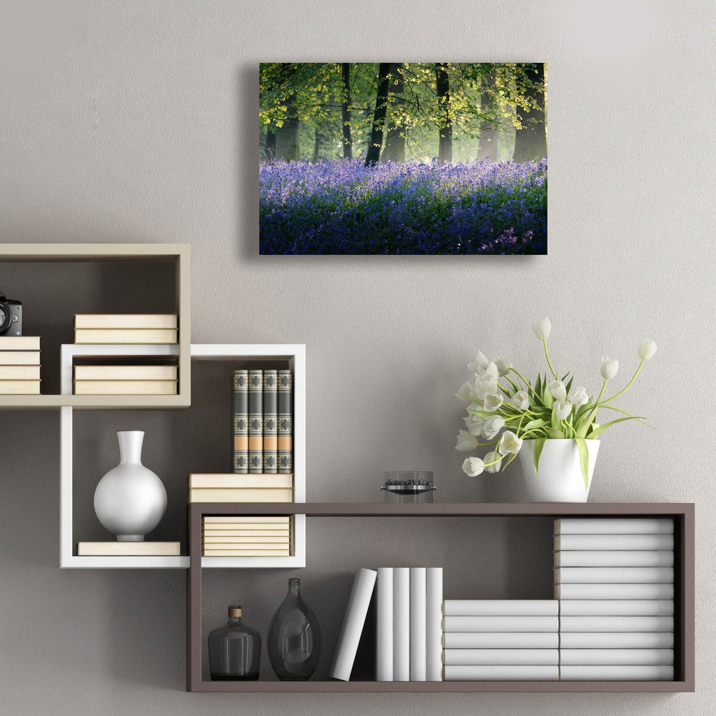 Epic Art 'Last Of The Bluebells' by Goncalves, Acrylic Glass Wall Art,24x16