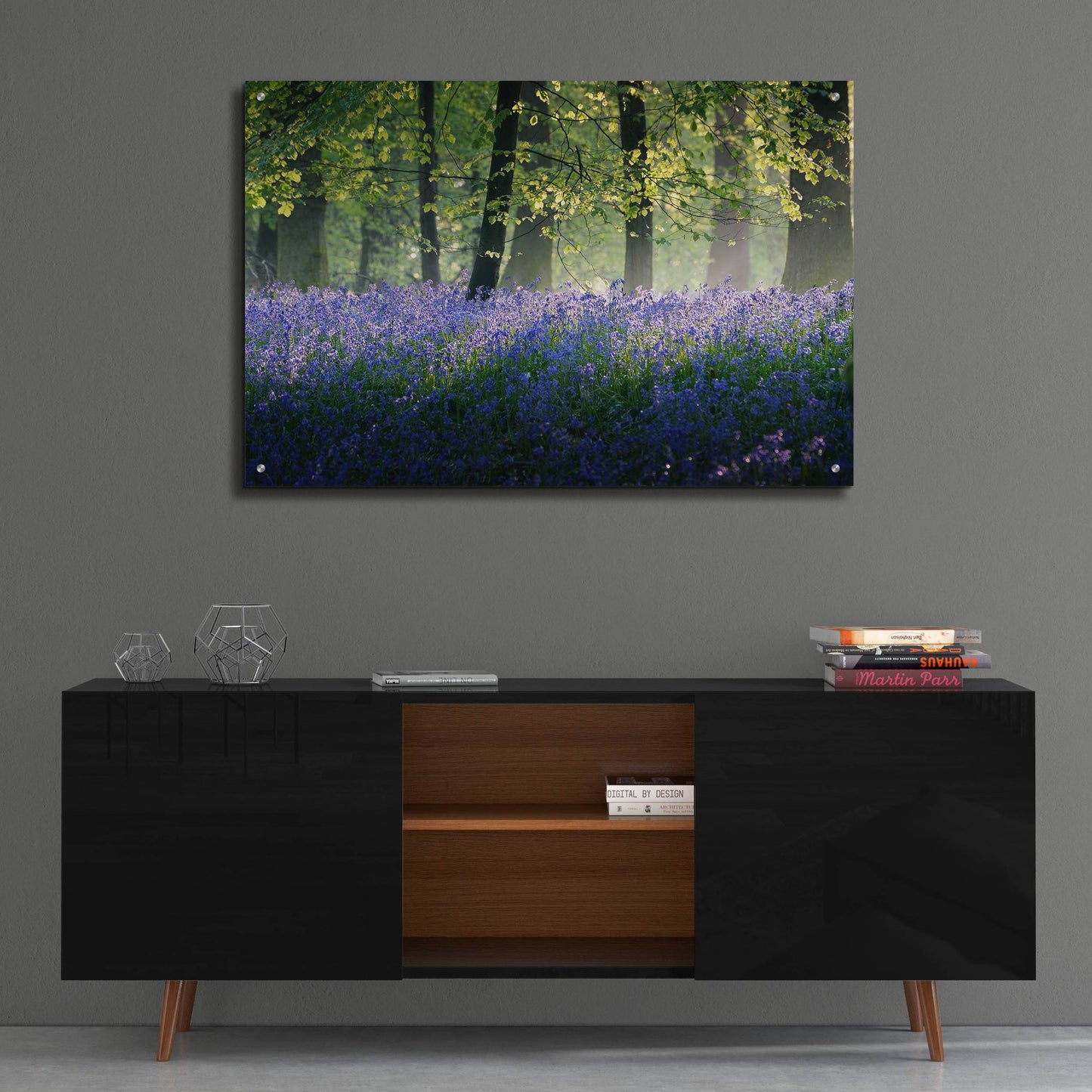 Epic Art 'Last Of The Bluebells' by Goncalves, Acrylic Glass Wall Art,36x24