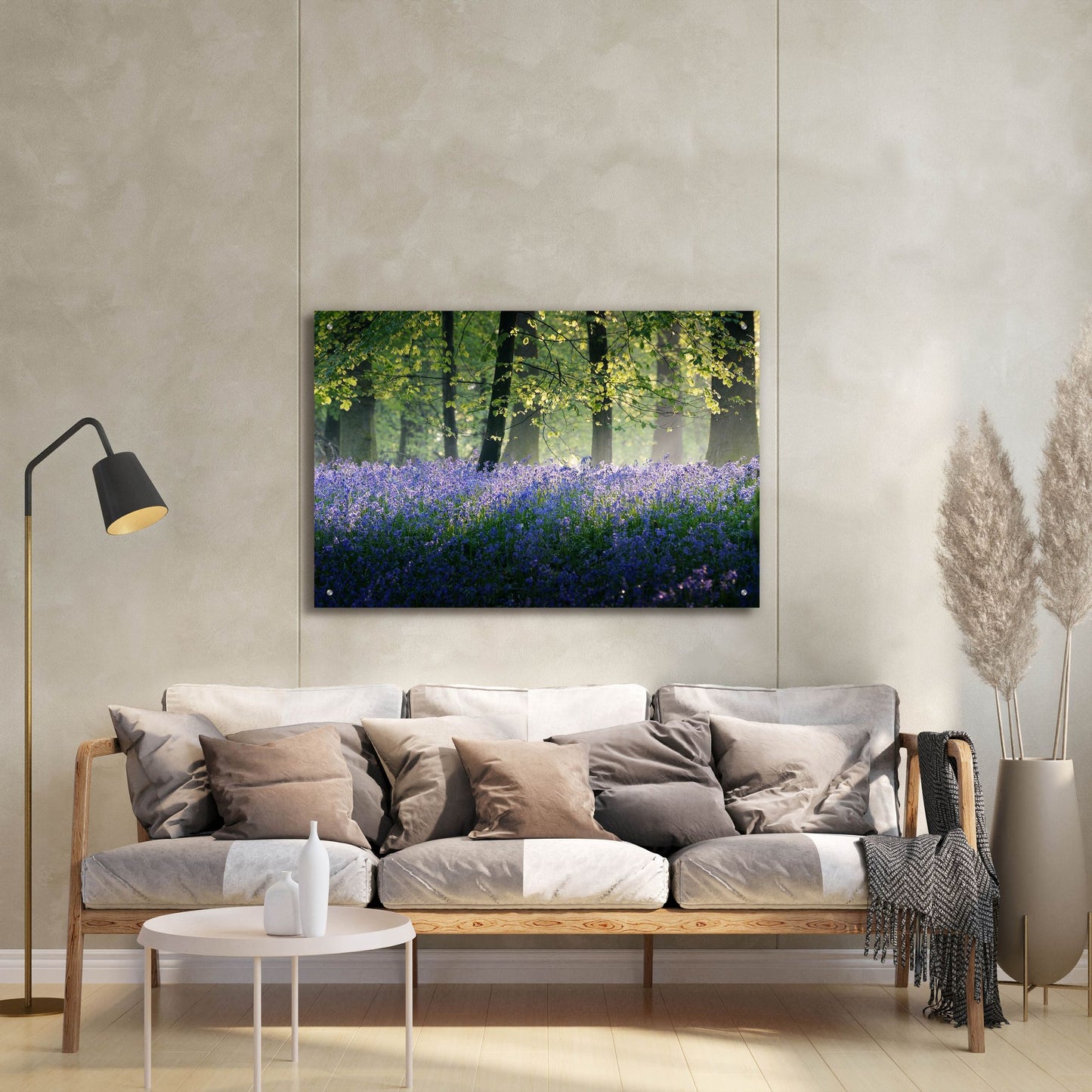 Epic Art 'Last Of The Bluebells' by Goncalves, Acrylic Glass Wall Art,36x24