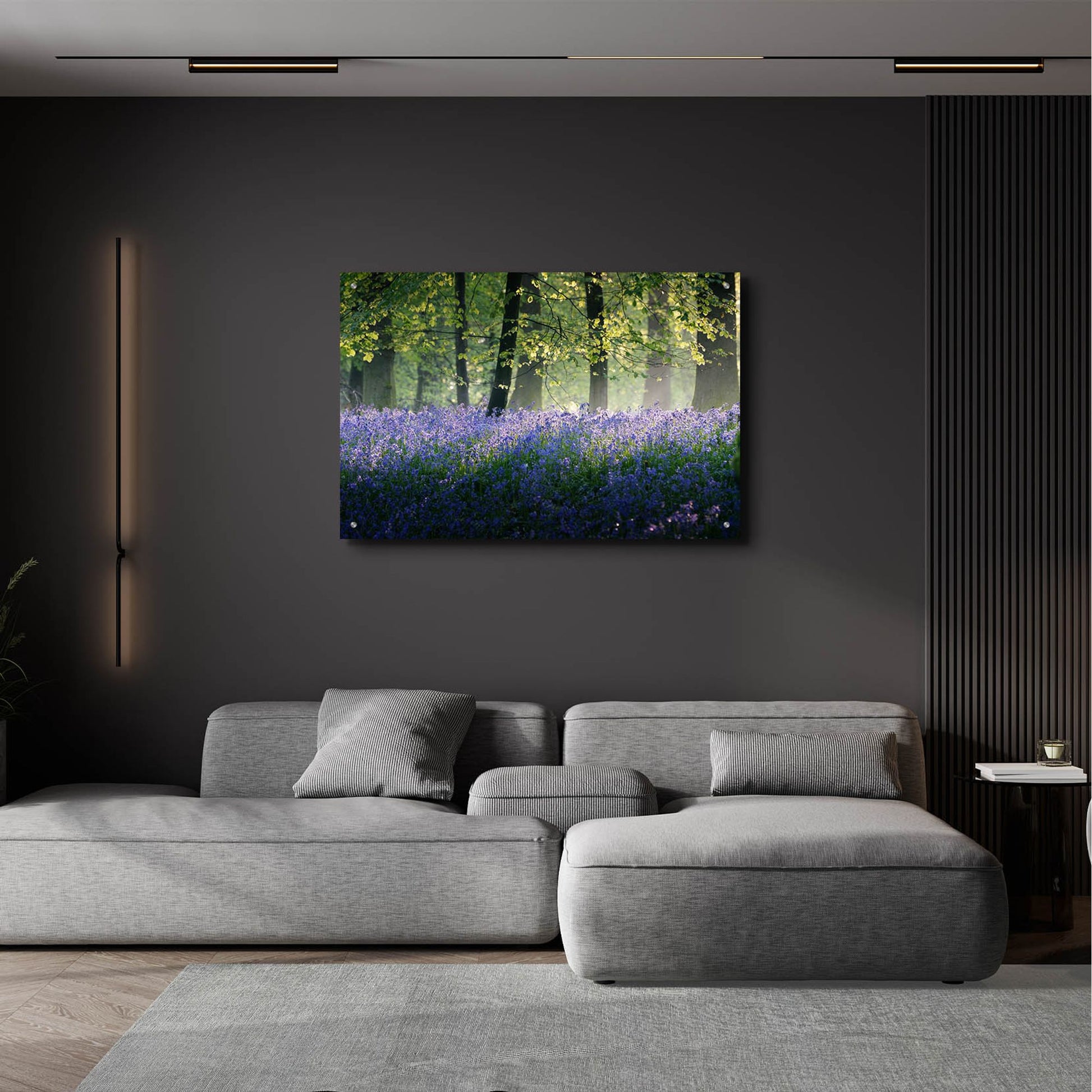 Epic Art 'Last Of The Bluebells' by Goncalves, Acrylic Glass Wall Art,36x24