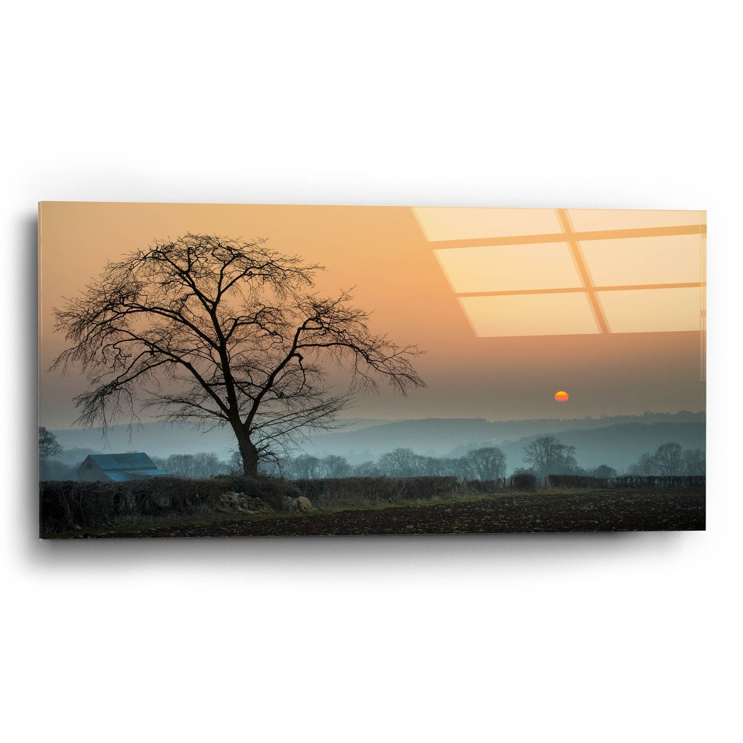 Epic Art 'Morning Sun' by Goncalves, Acrylic Glass Wall Art,24x12