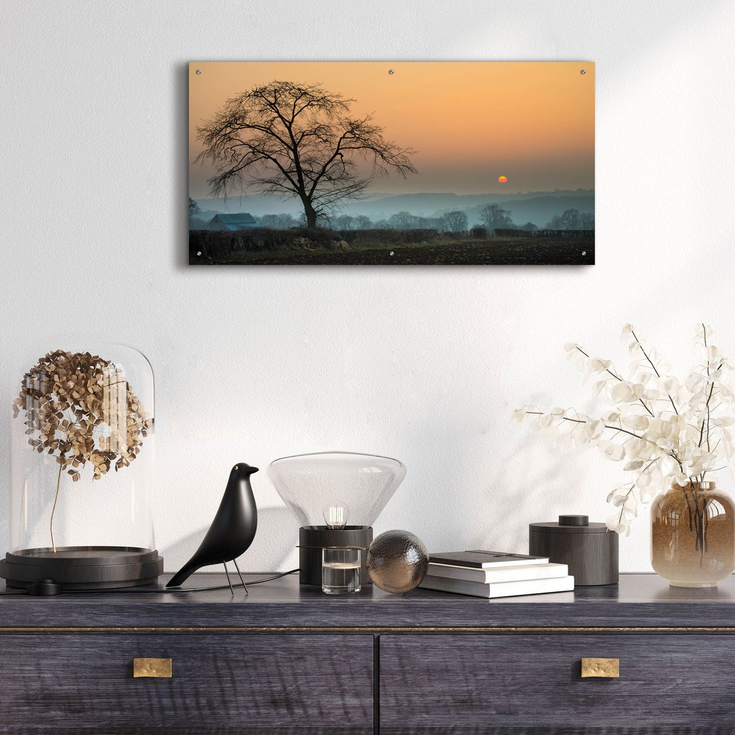 Epic Art 'Morning Sun' by Goncalves, Acrylic Glass Wall Art,48x24