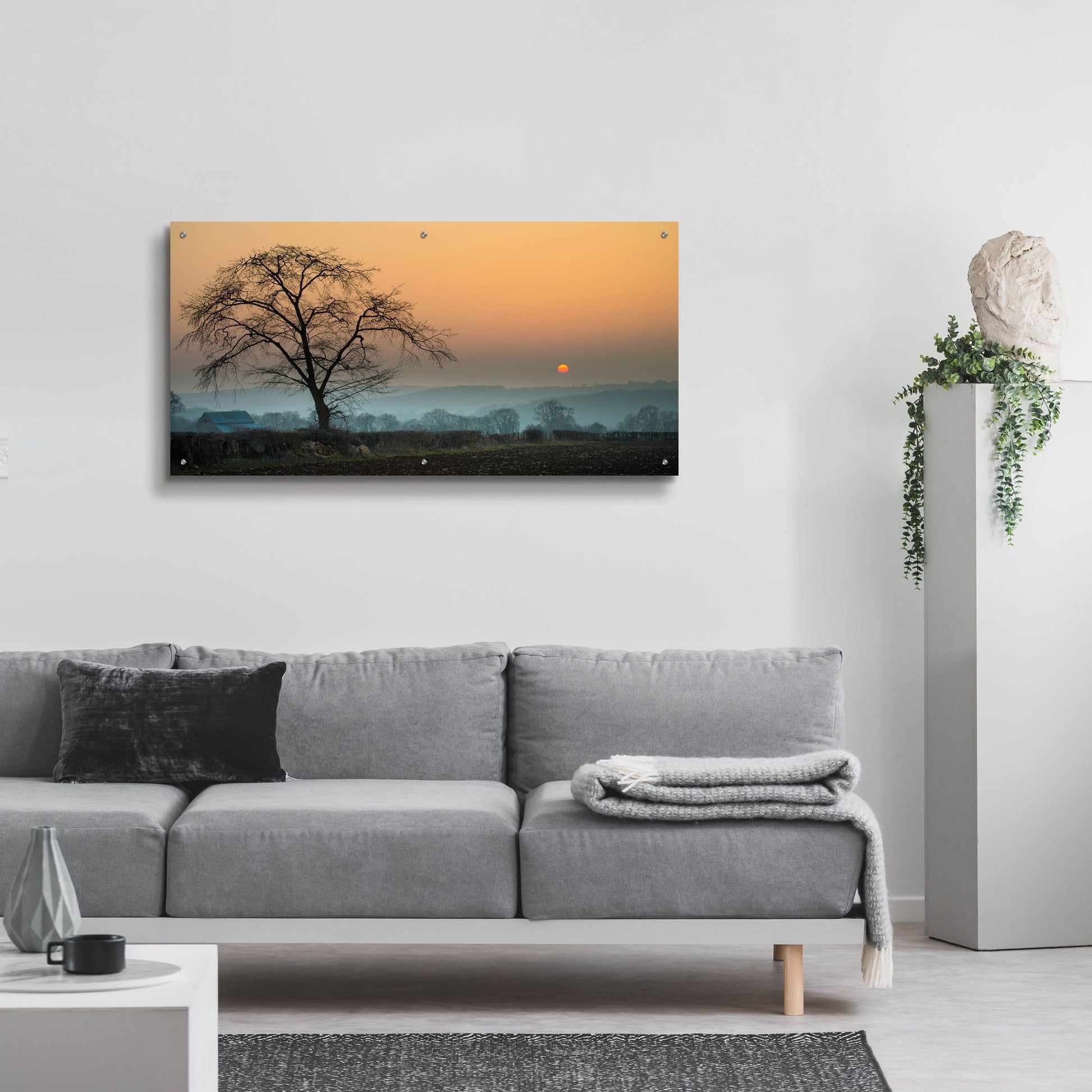 Epic Art 'Morning Sun' by Goncalves, Acrylic Glass Wall Art,48x24