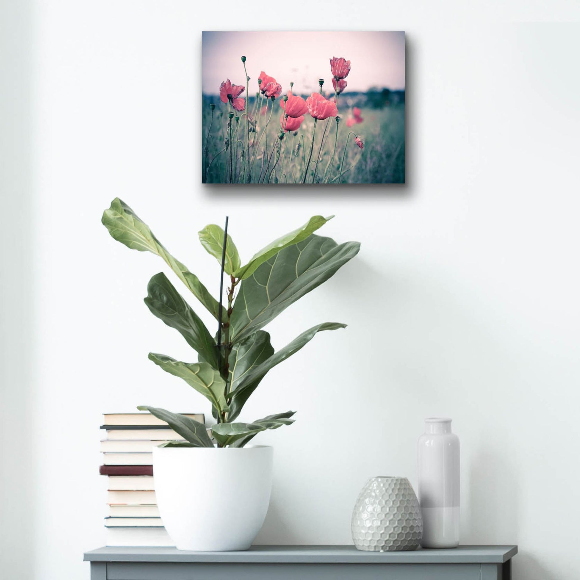 Epic Art 'Pink Tulips' by Goncalves, Acrylic Glass Wall Art,16x12