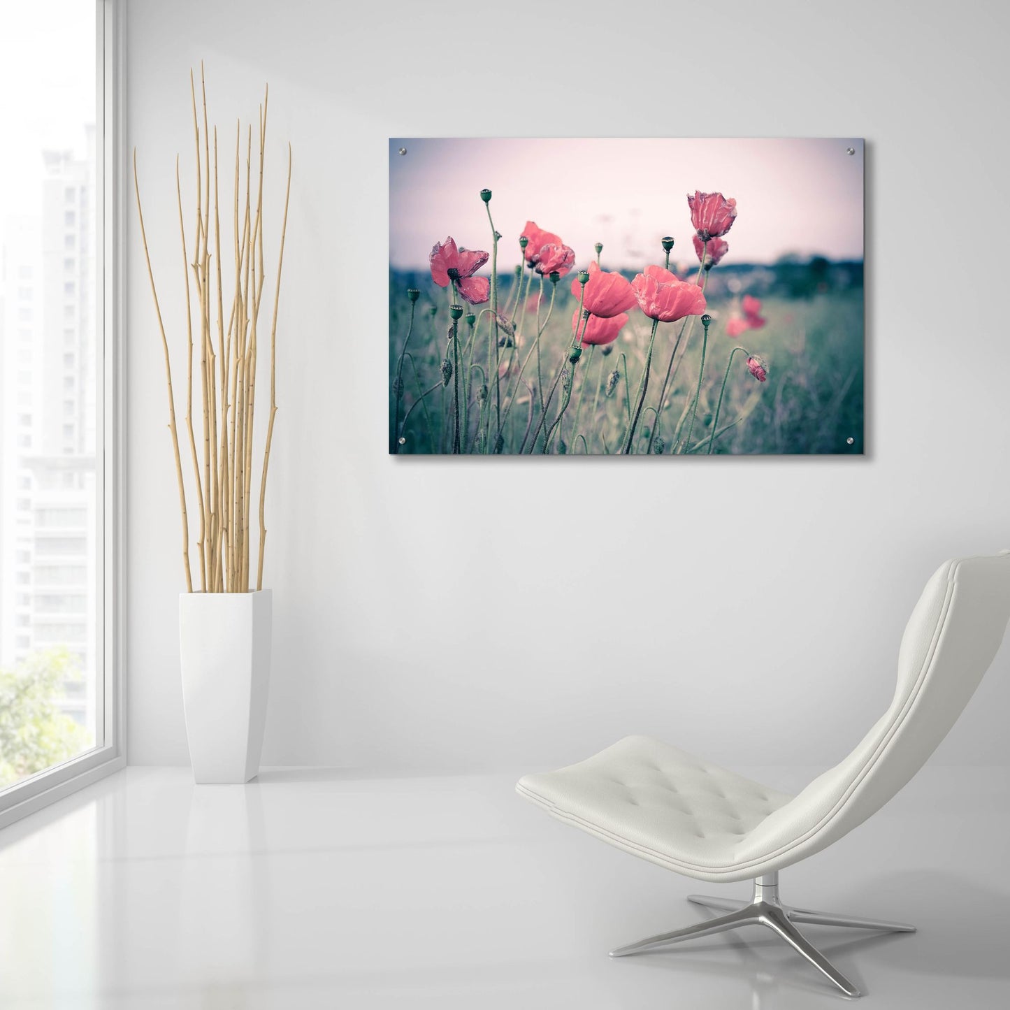 Epic Art 'Pink Tulips' by Goncalves, Acrylic Glass Wall Art,36x24