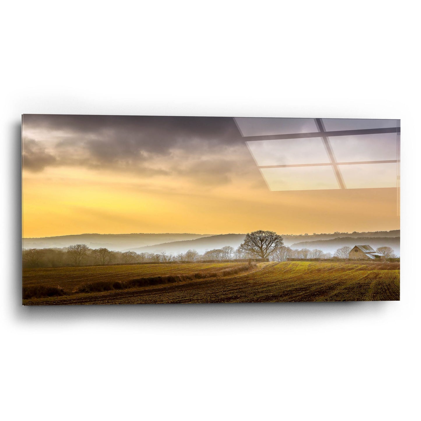 Epic Art 'The Farm' by Goncalves, Acrylic Glass Wall Art,24x12