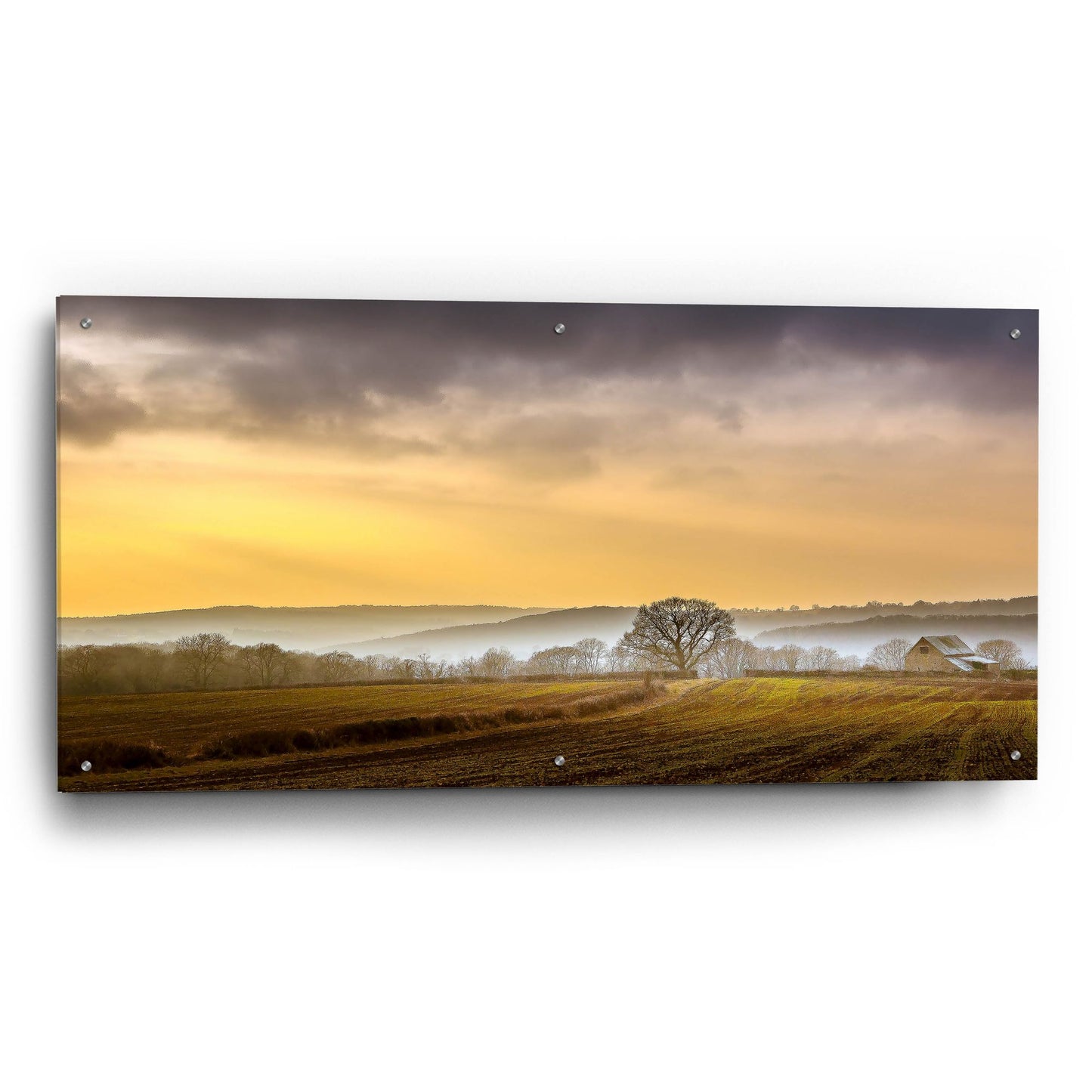 Epic Art 'The Farm' by Goncalves, Acrylic Glass Wall Art,48x24