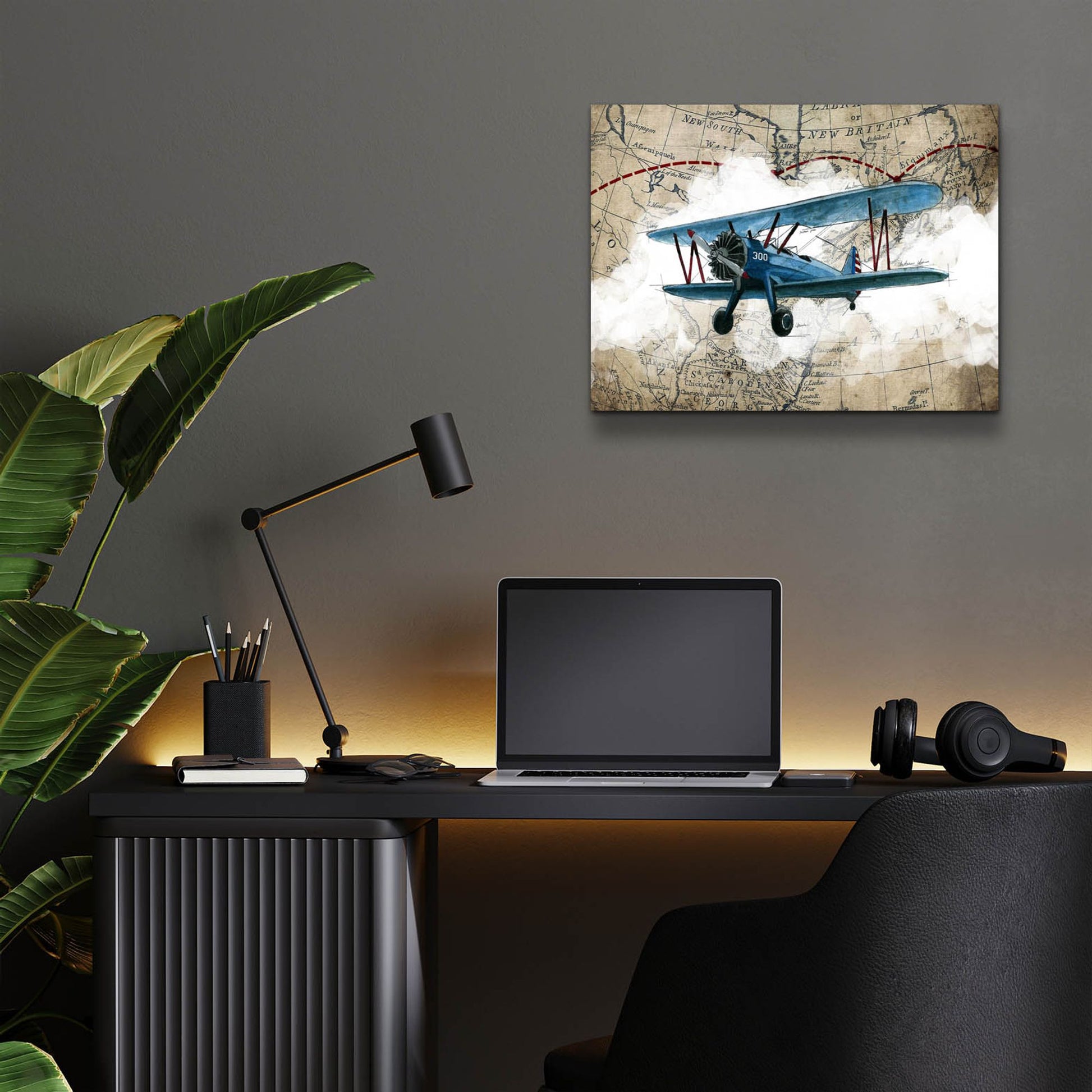 Epic Art 'Biplane 1' by Graphinc, Acrylic Glass Wall Art,16x12