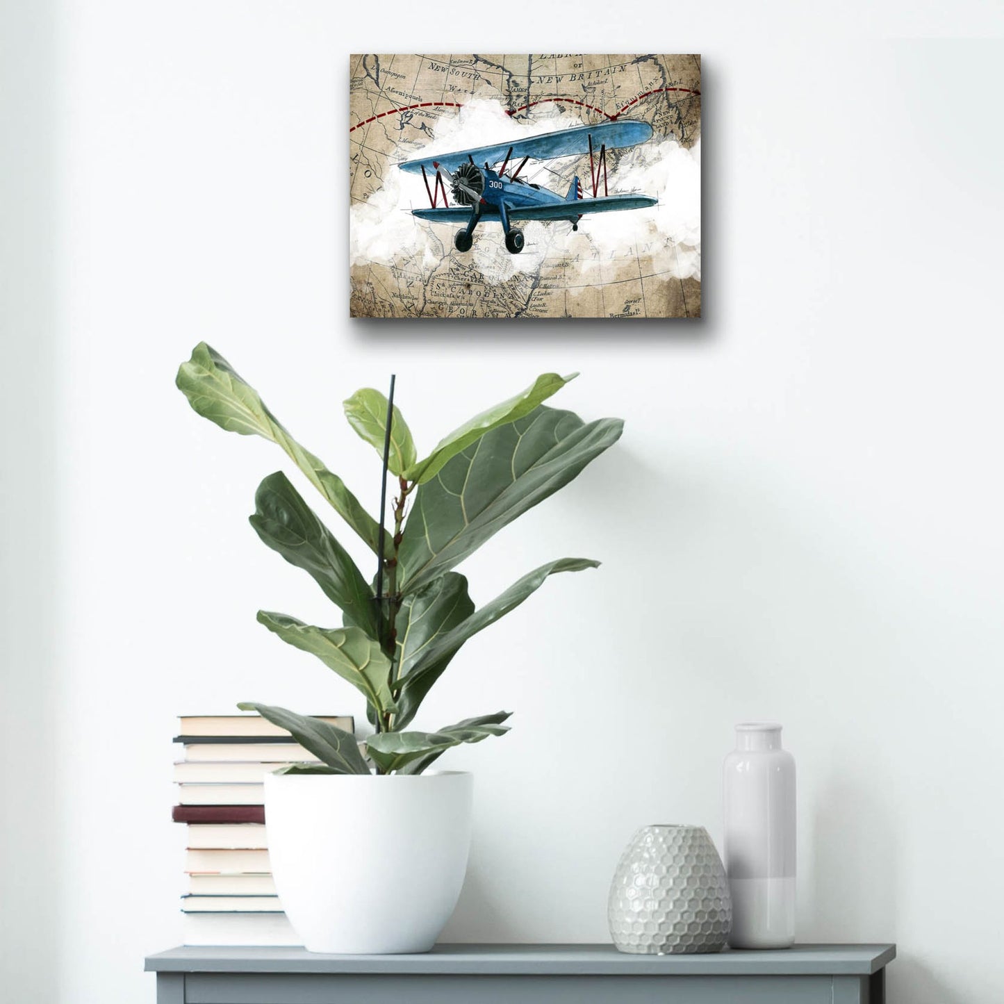 Epic Art 'Biplane 1' by Graphinc, Acrylic Glass Wall Art,16x12