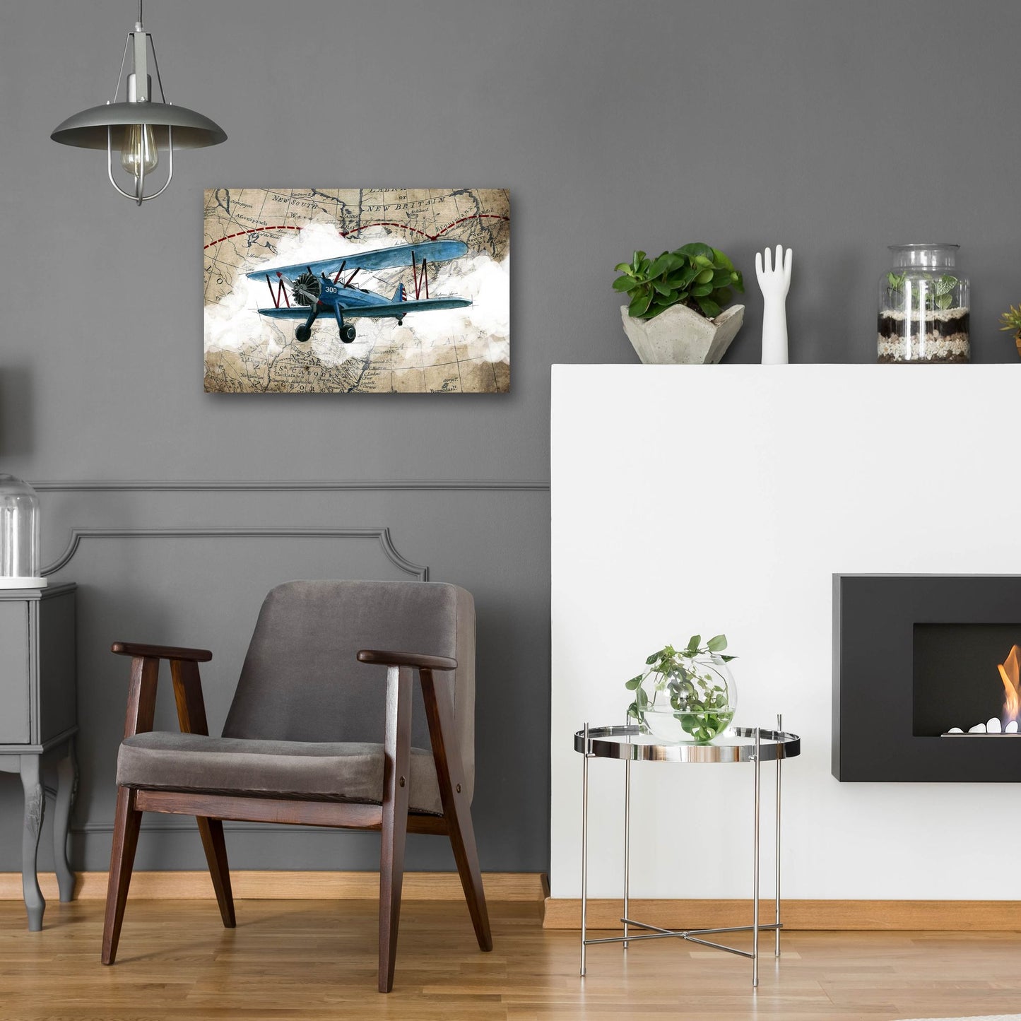 Epic Art 'Biplane 1' by Graphinc, Acrylic Glass Wall Art,24x16