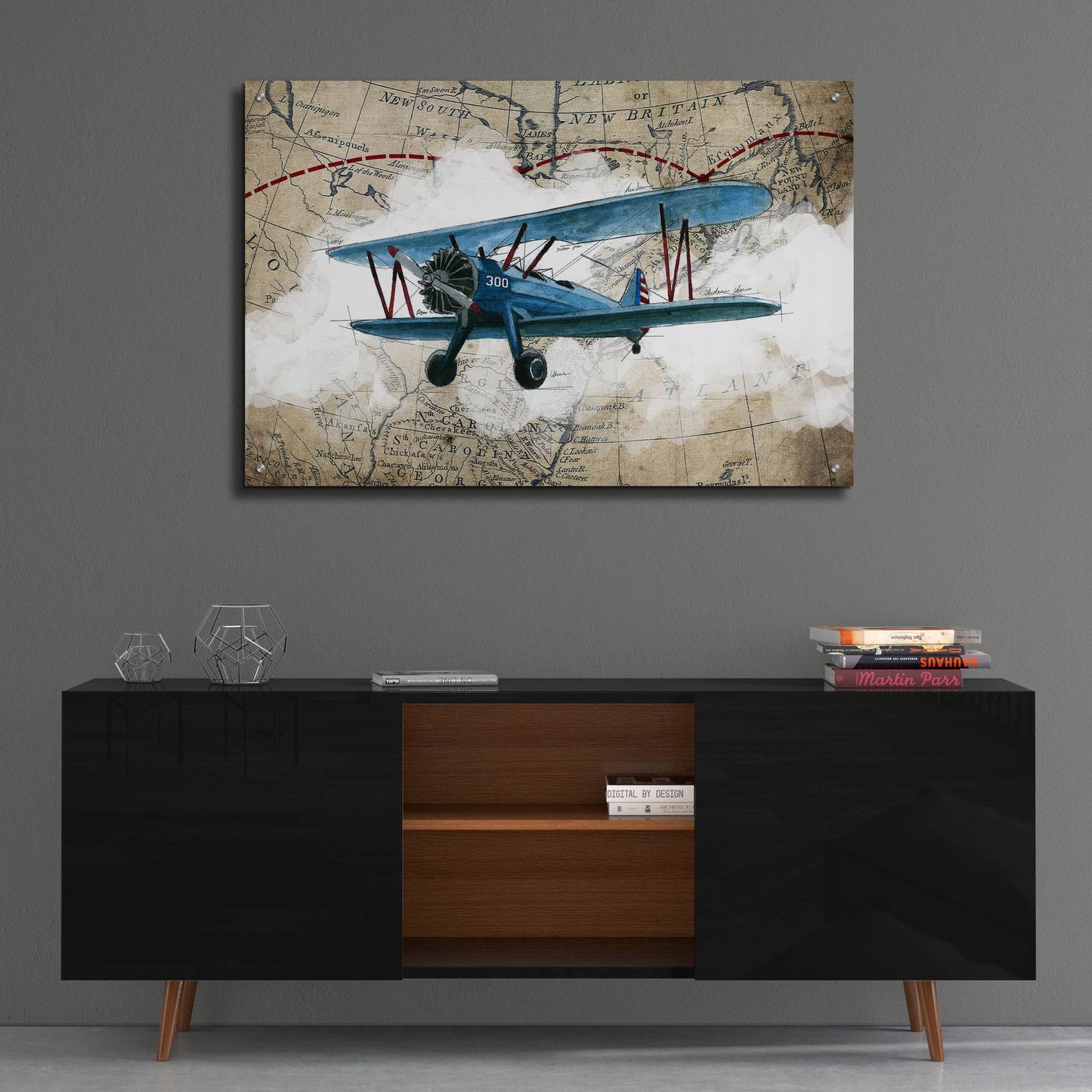 Epic Art 'Biplane 1' by Graphinc, Acrylic Glass Wall Art,36x24