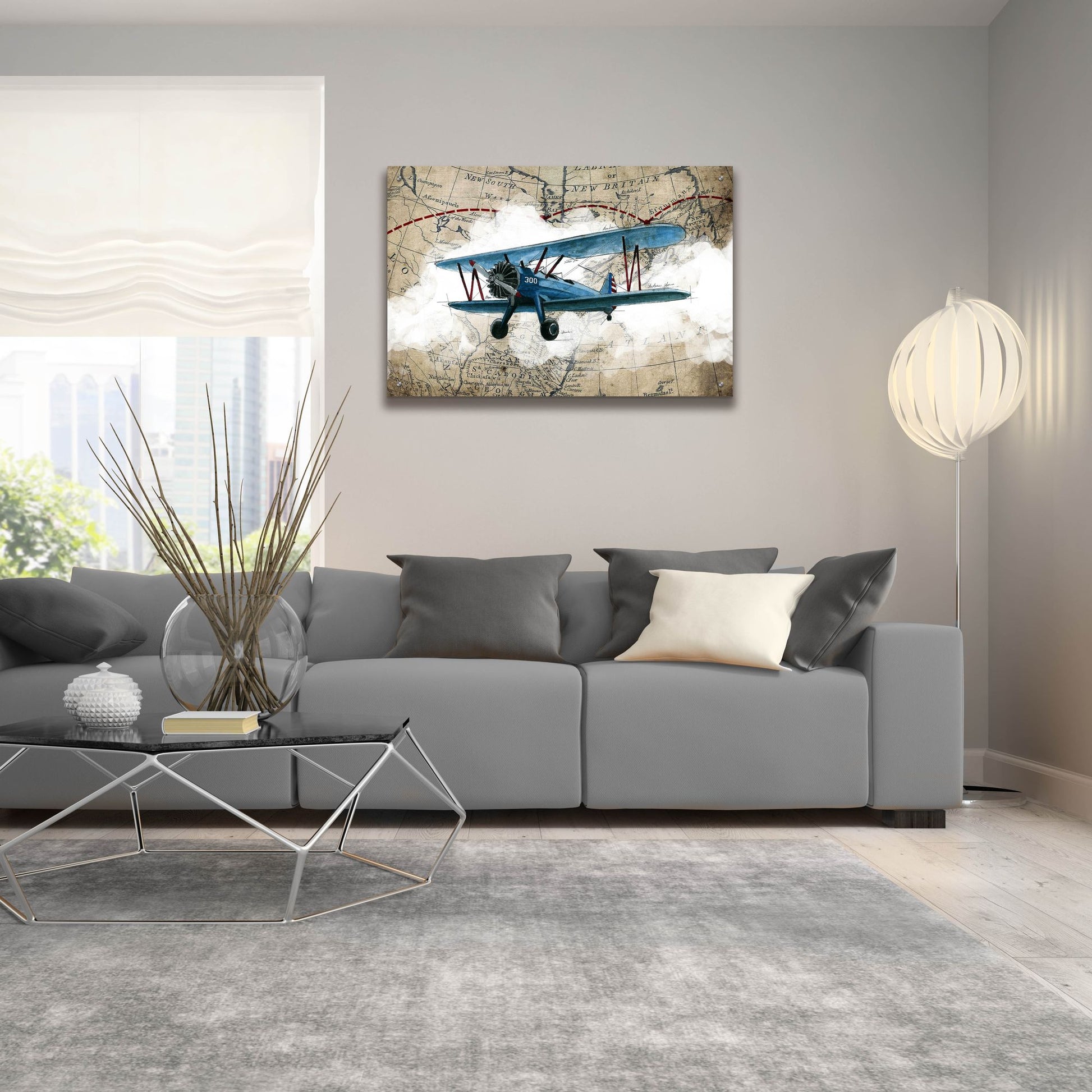 Epic Art 'Biplane 1' by Graphinc, Acrylic Glass Wall Art,36x24