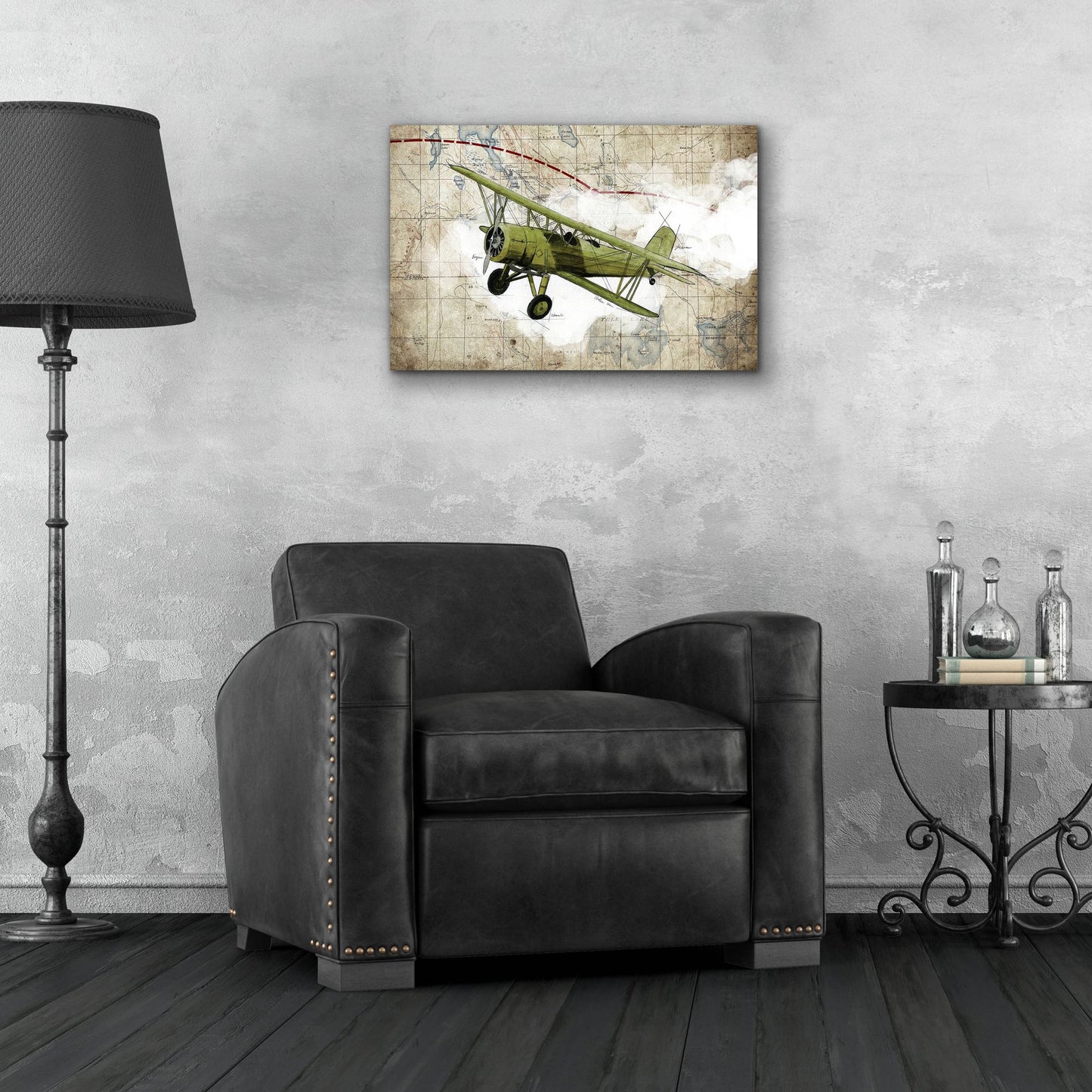 Epic Art 'Biplane 2' by Graphinc, Acrylic Glass Wall Art,24x16