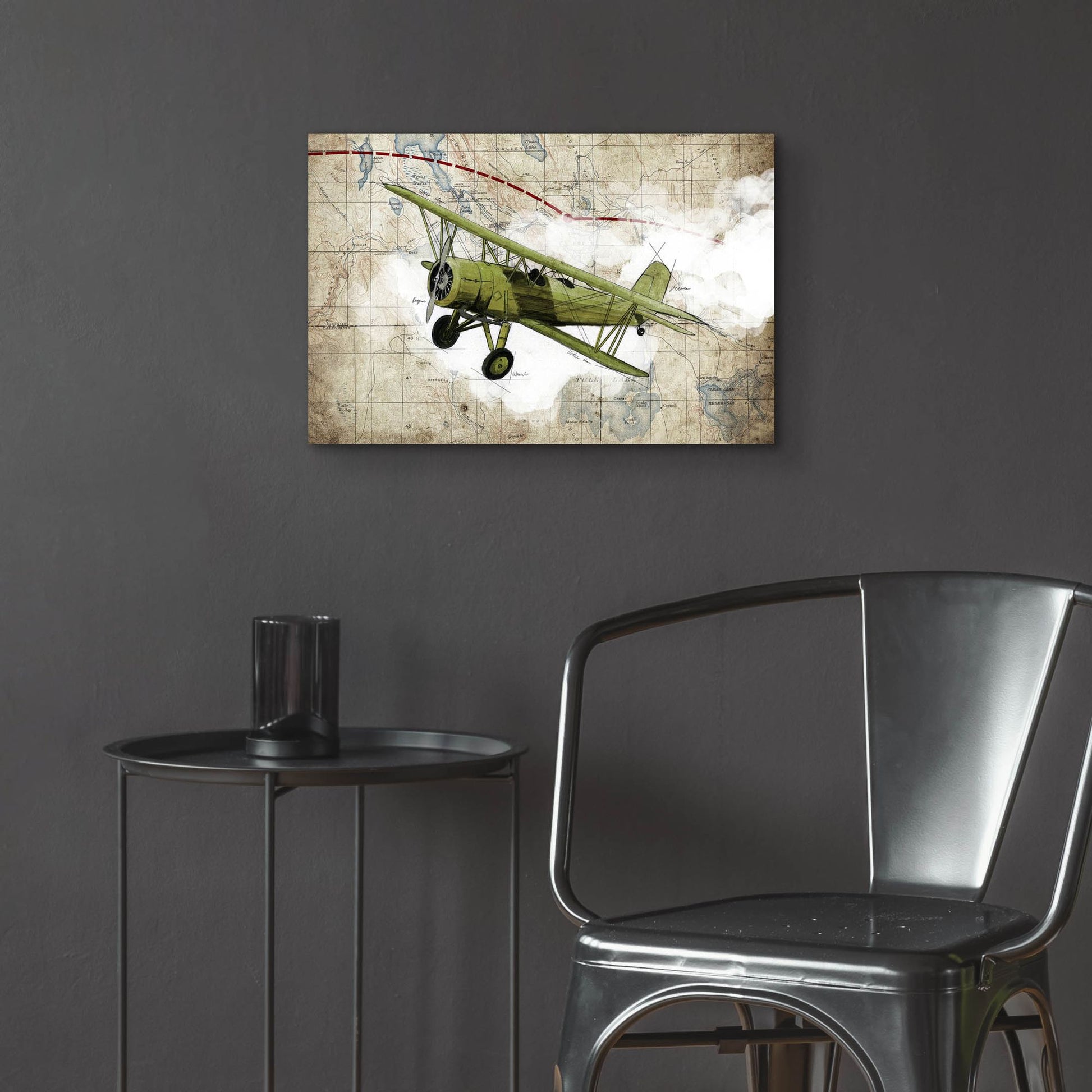 Epic Art 'Biplane 2' by Graphinc, Acrylic Glass Wall Art,24x16