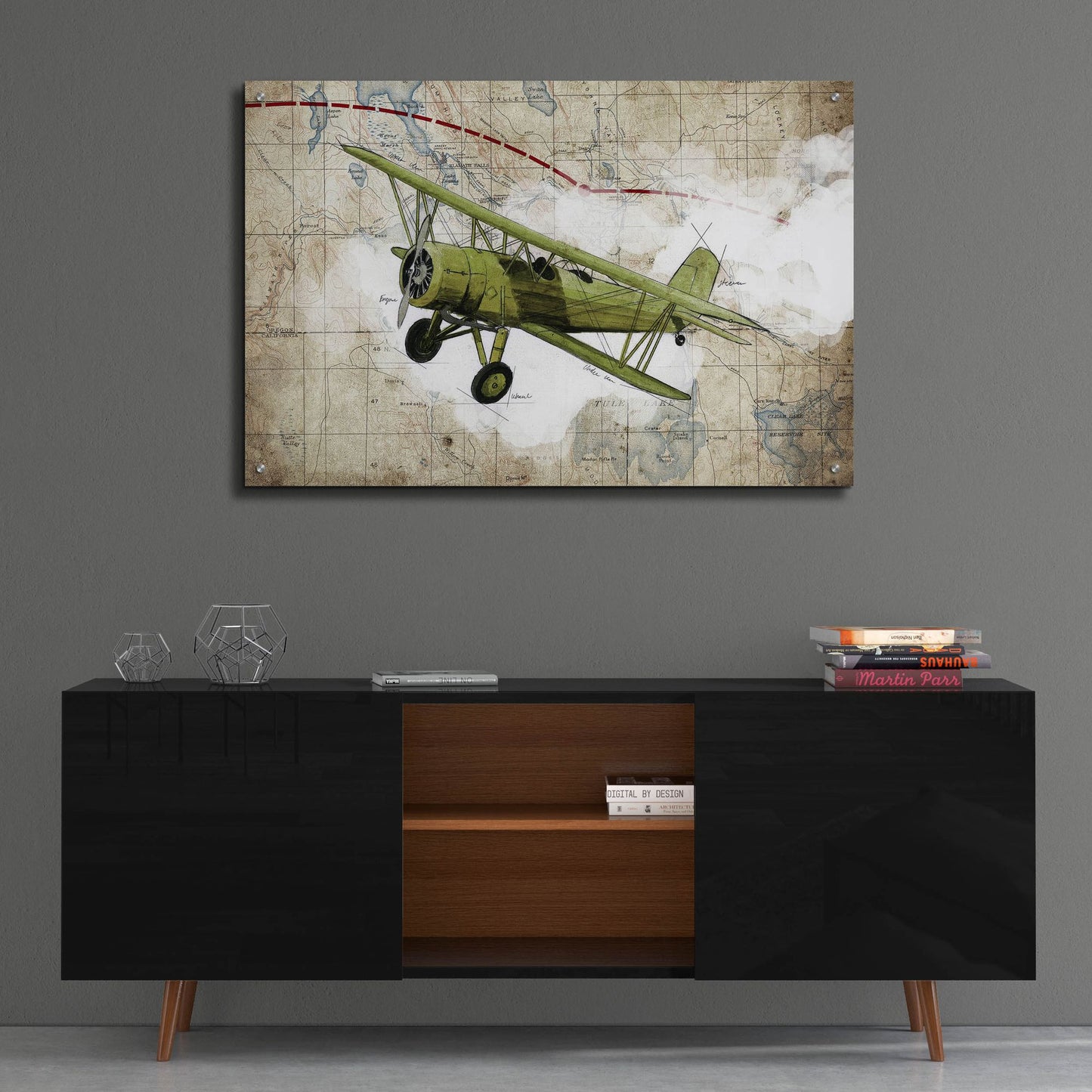 Epic Art 'Biplane 2' by Graphinc, Acrylic Glass Wall Art,36x24