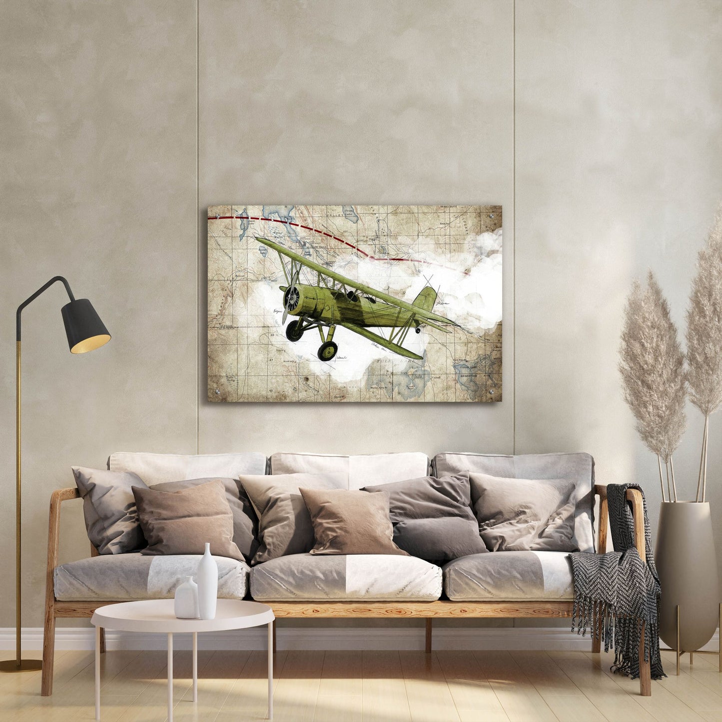 Epic Art 'Biplane 2' by Graphinc, Acrylic Glass Wall Art,36x24