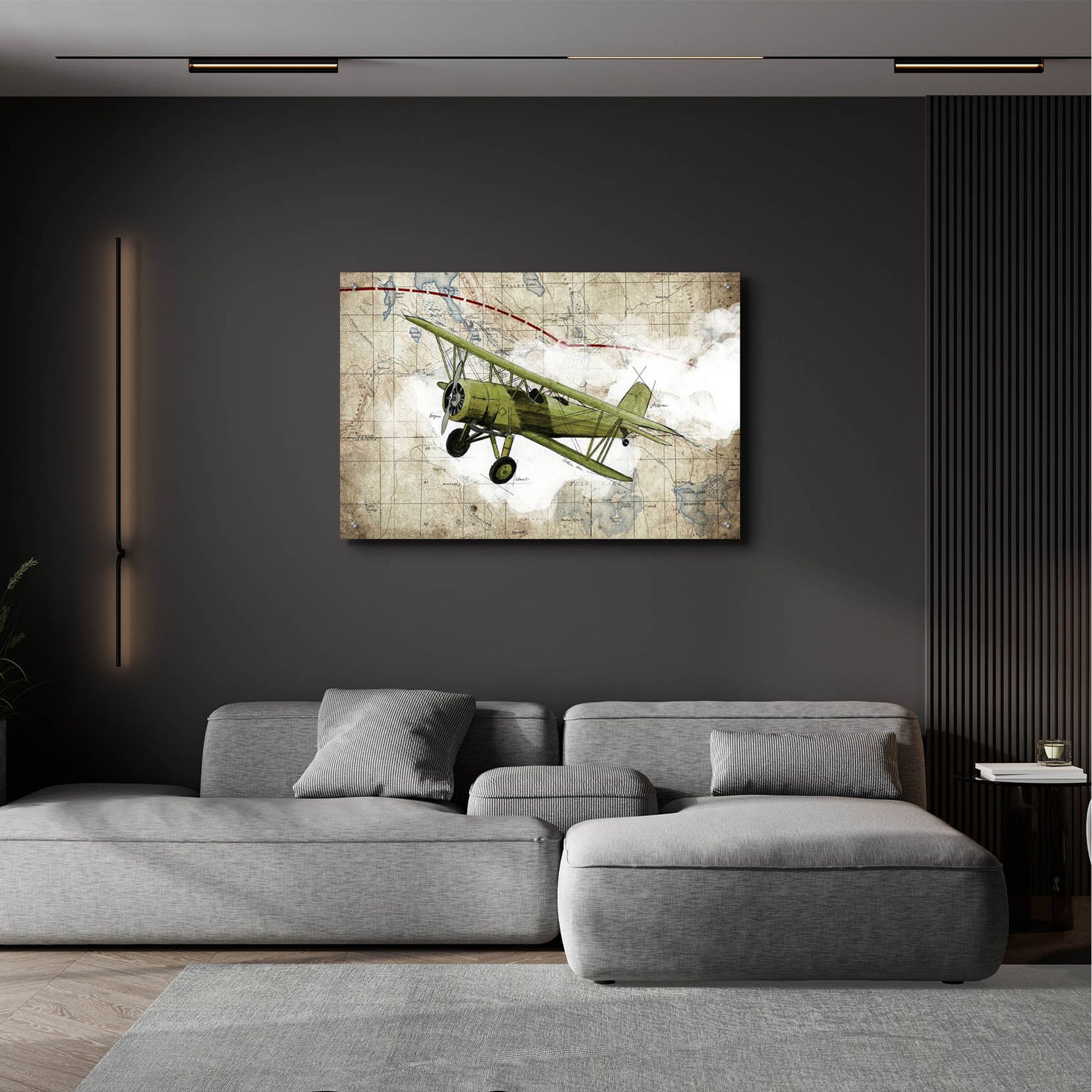 Epic Art 'Biplane 2' by Graphinc, Acrylic Glass Wall Art,36x24