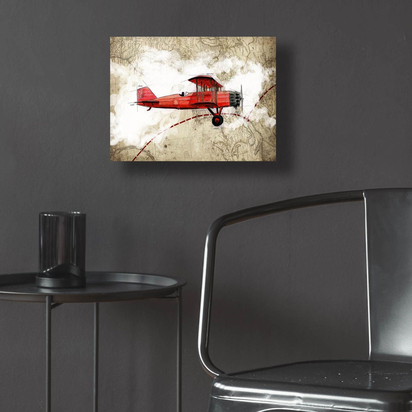 Epic Art 'Biplane 3' by Graphinc, Acrylic Glass Wall Art,16x12