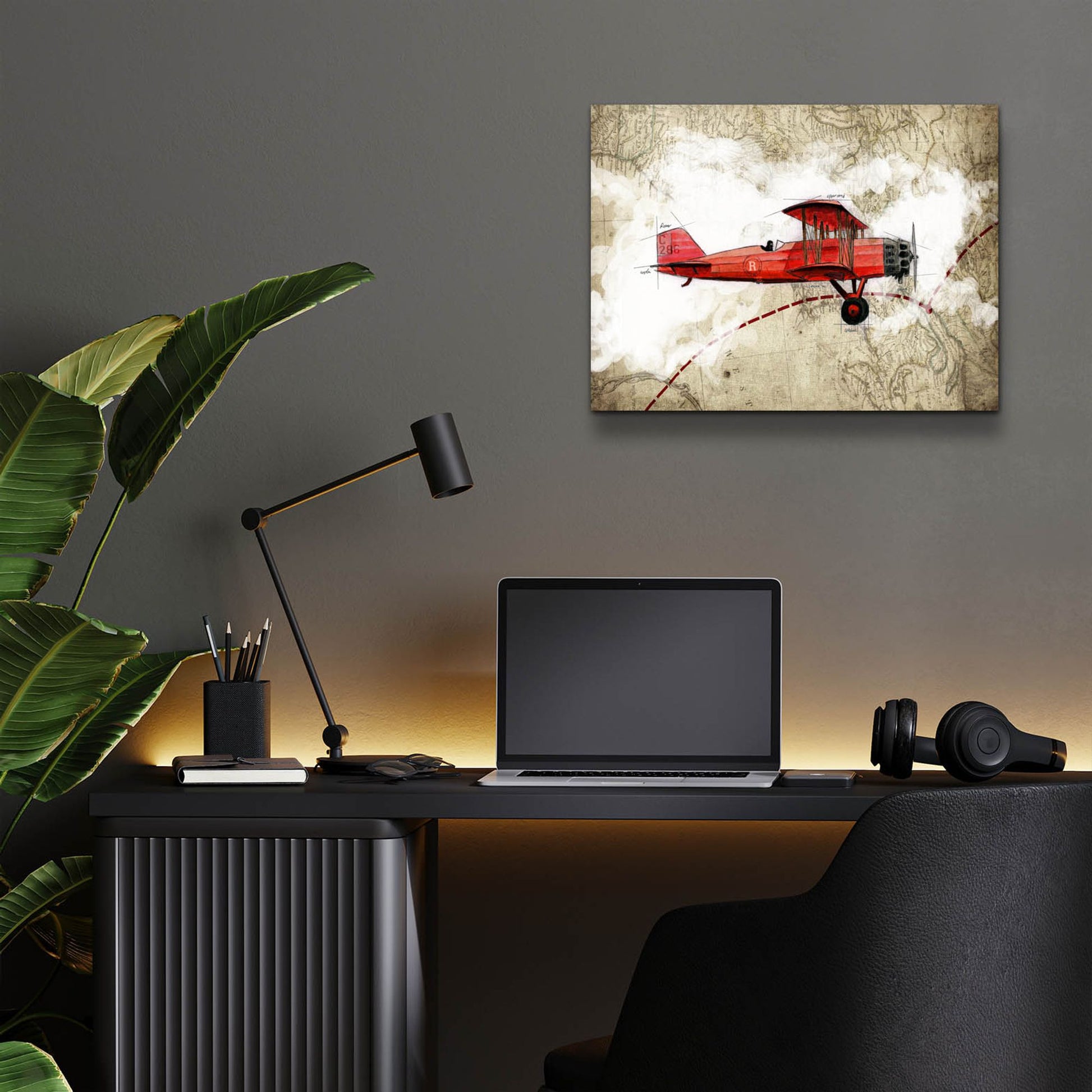 Epic Art 'Biplane 3' by Graphinc, Acrylic Glass Wall Art,16x12