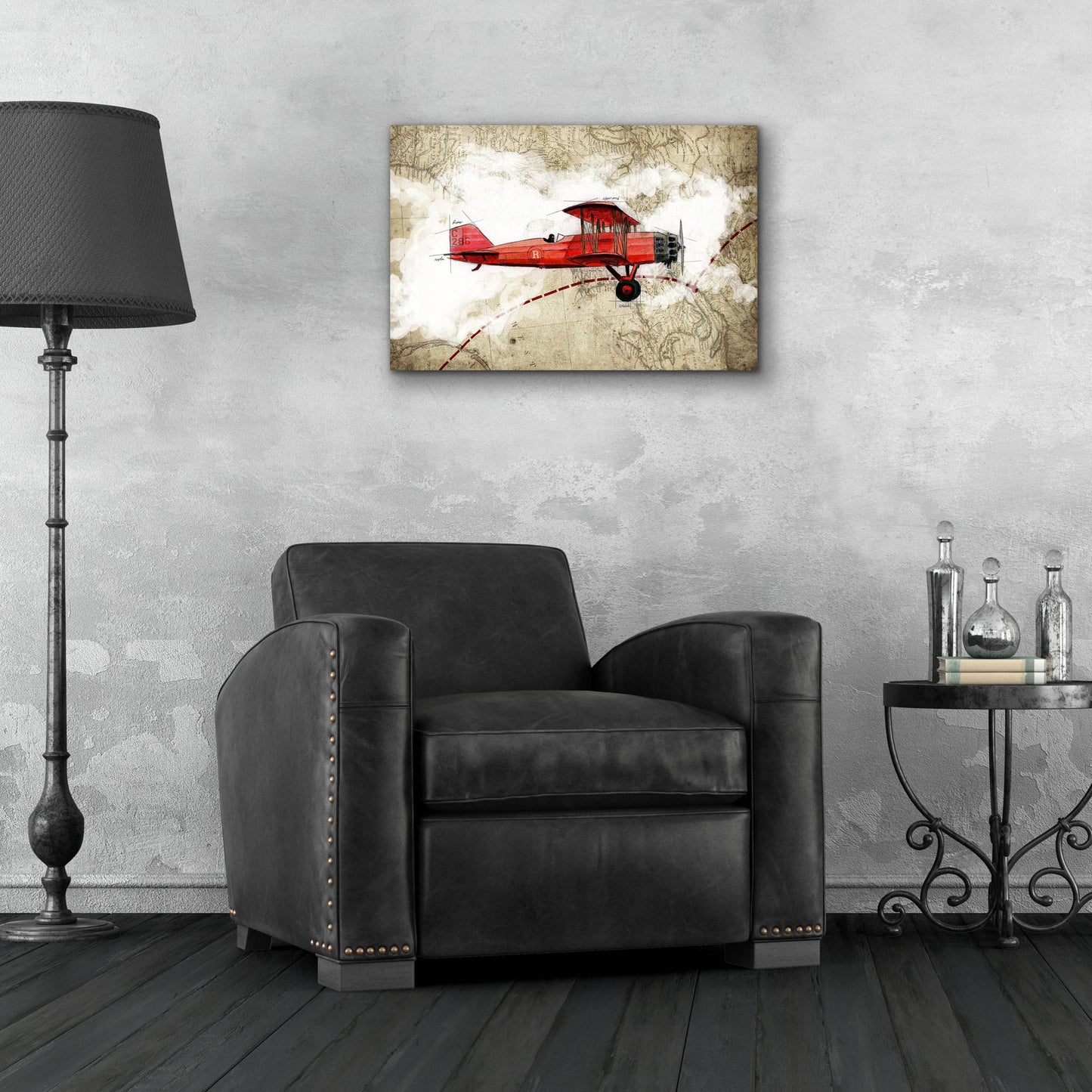 Epic Art 'Biplane 3' by Graphinc, Acrylic Glass Wall Art,24x16