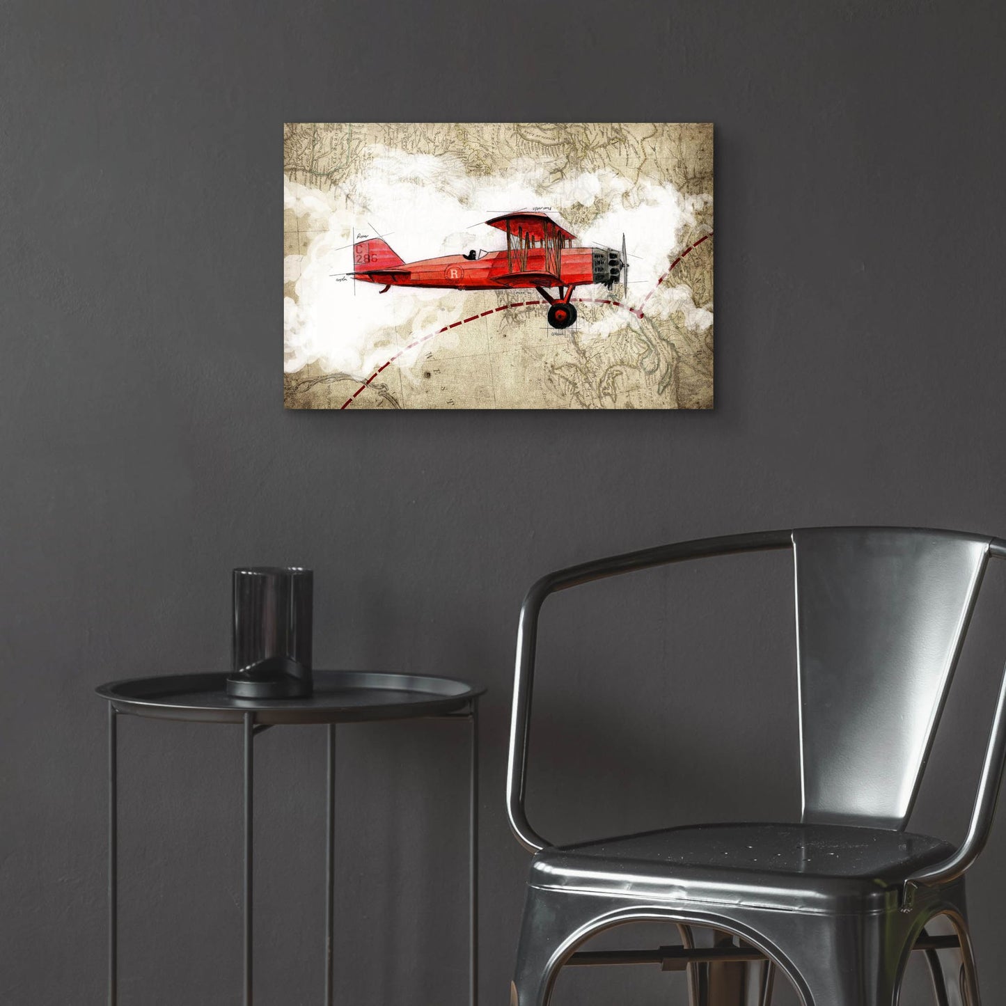 Epic Art 'Biplane 3' by Graphinc, Acrylic Glass Wall Art,24x16