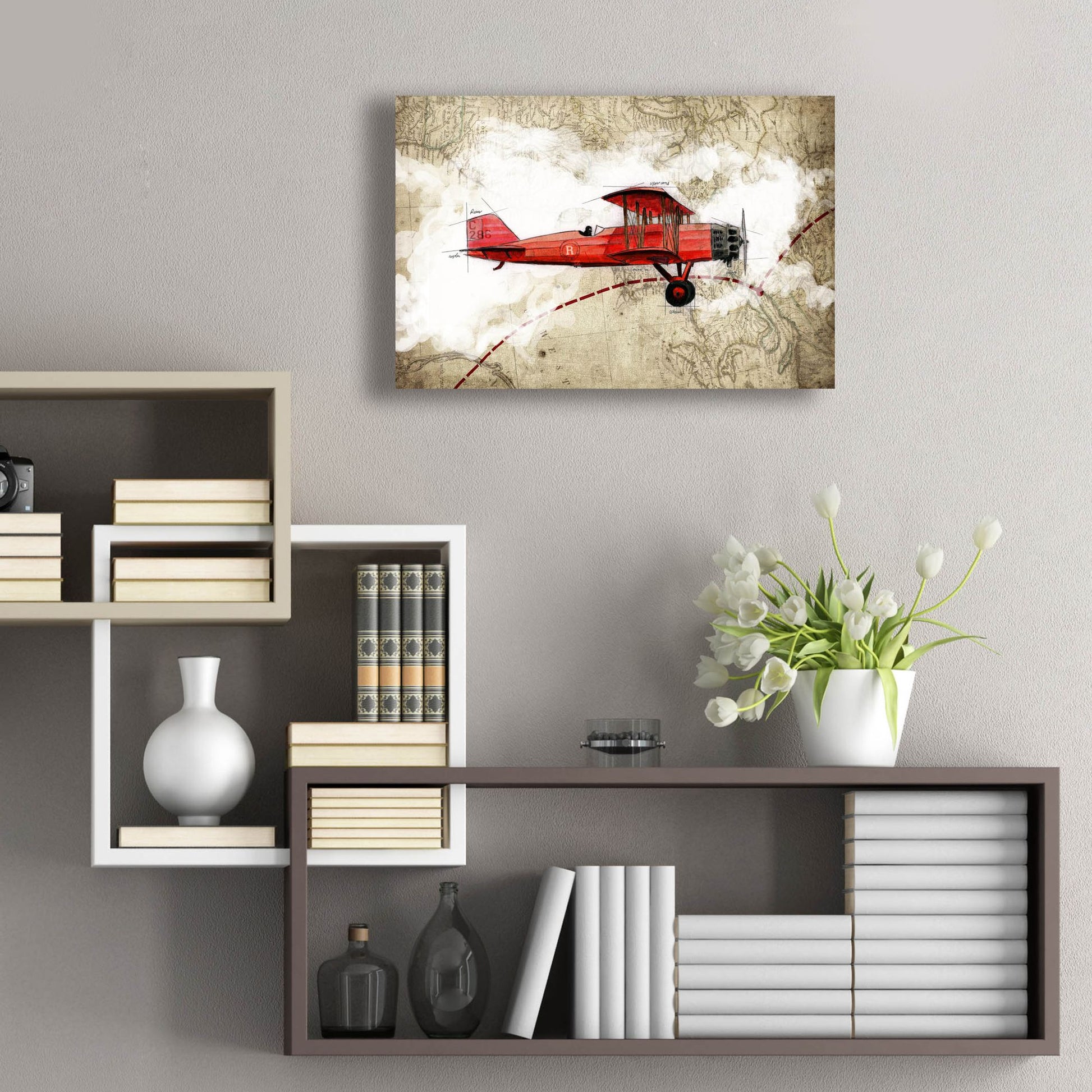 Epic Art 'Biplane 3' by Graphinc, Acrylic Glass Wall Art,24x16