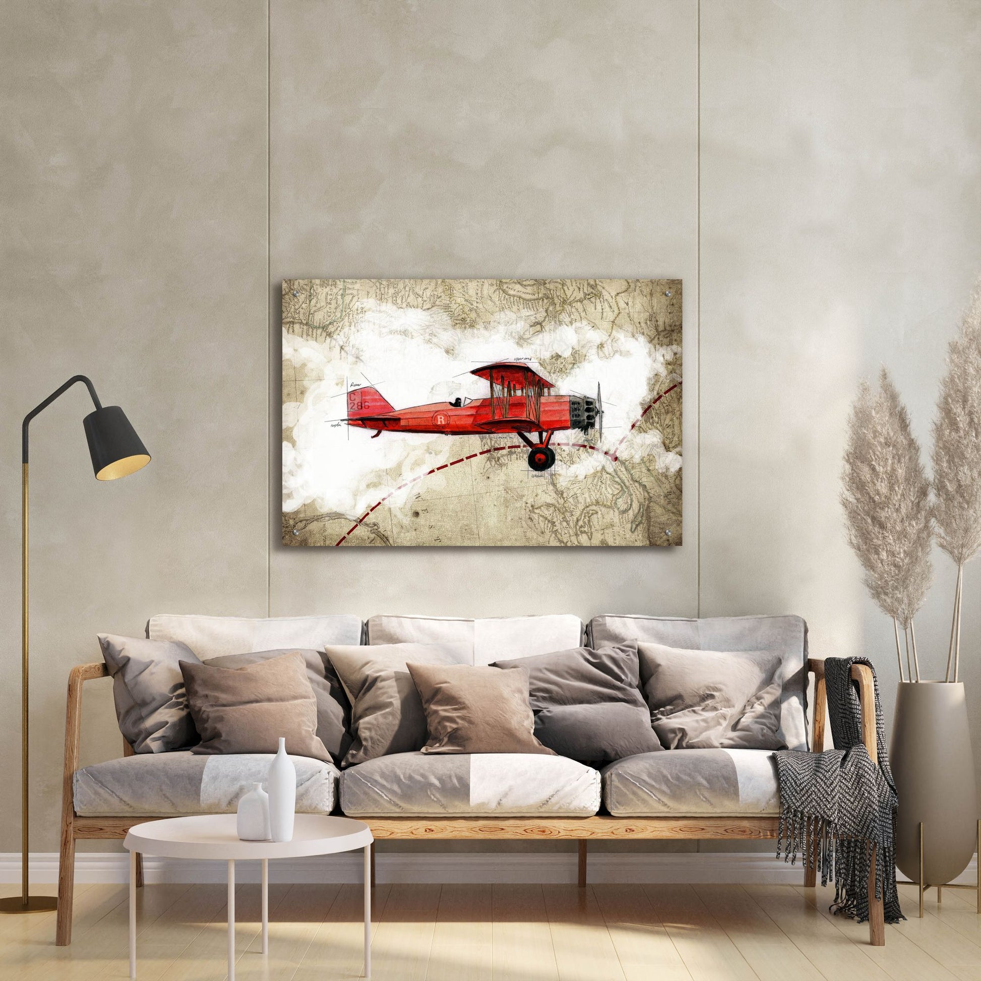 Epic Art 'Biplane 3' by Graphinc, Acrylic Glass Wall Art,36x24