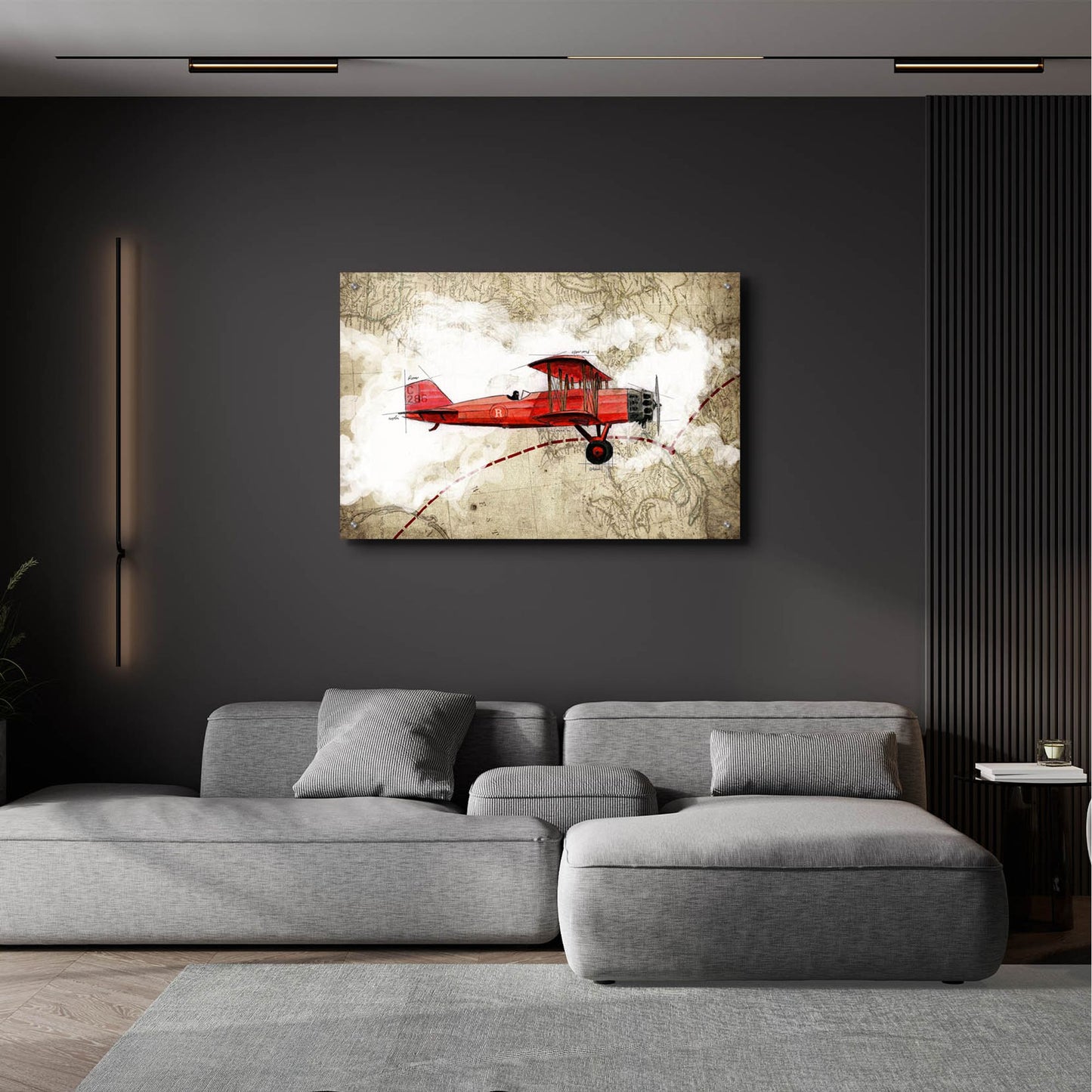 Epic Art 'Biplane 3' by Graphinc, Acrylic Glass Wall Art,36x24