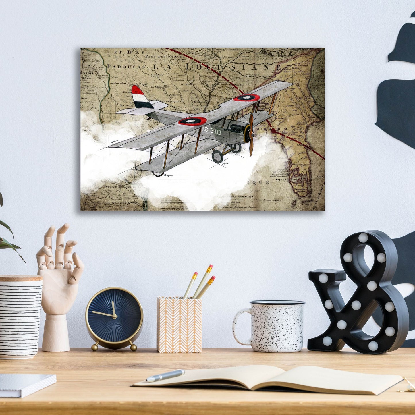 Epic Art 'Biplane 4' by Graphinc, Acrylic Glass Wall Art,16x12