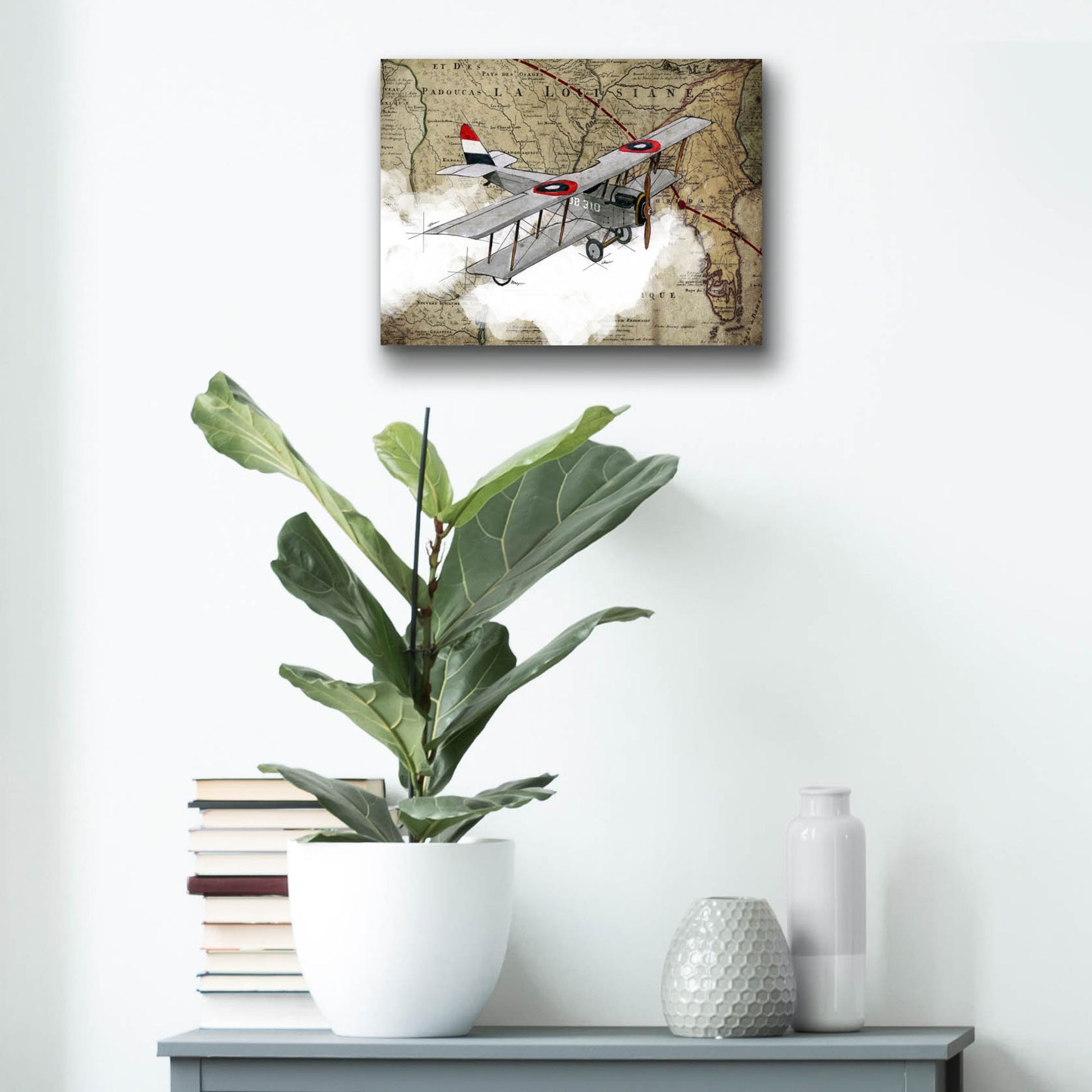 Epic Art 'Biplane 4' by Graphinc, Acrylic Glass Wall Art,16x12