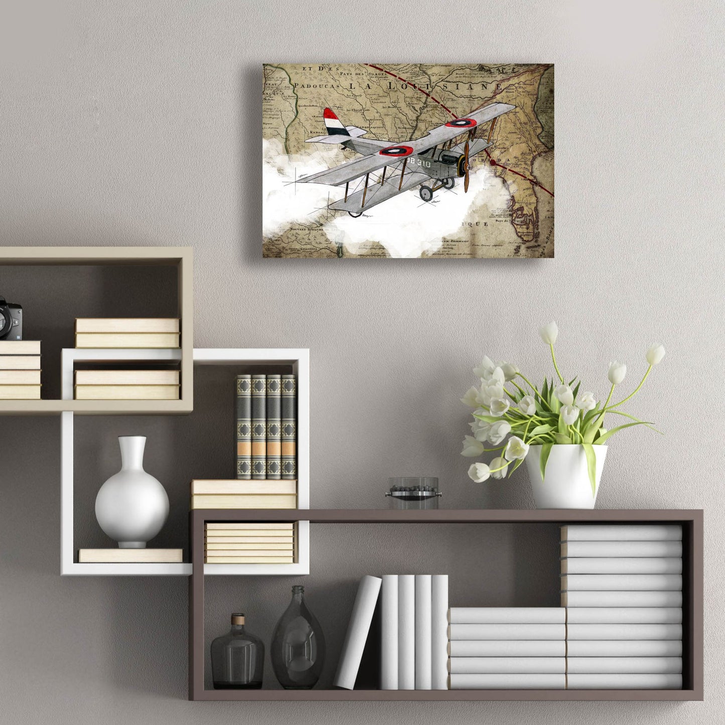 Epic Art 'Biplane 4' by Graphinc, Acrylic Glass Wall Art,24x16