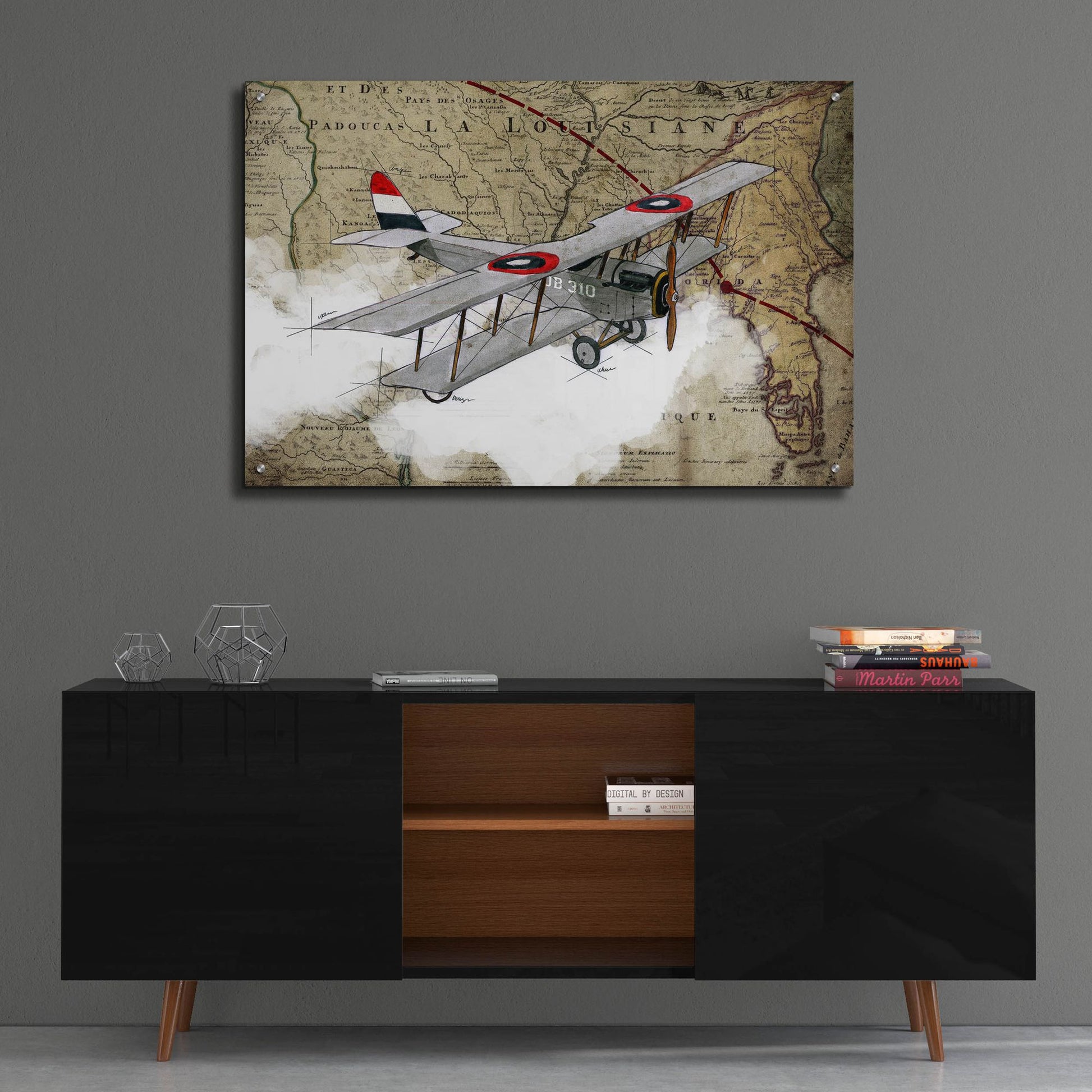 Epic Art 'Biplane 4' by Graphinc, Acrylic Glass Wall Art,36x24