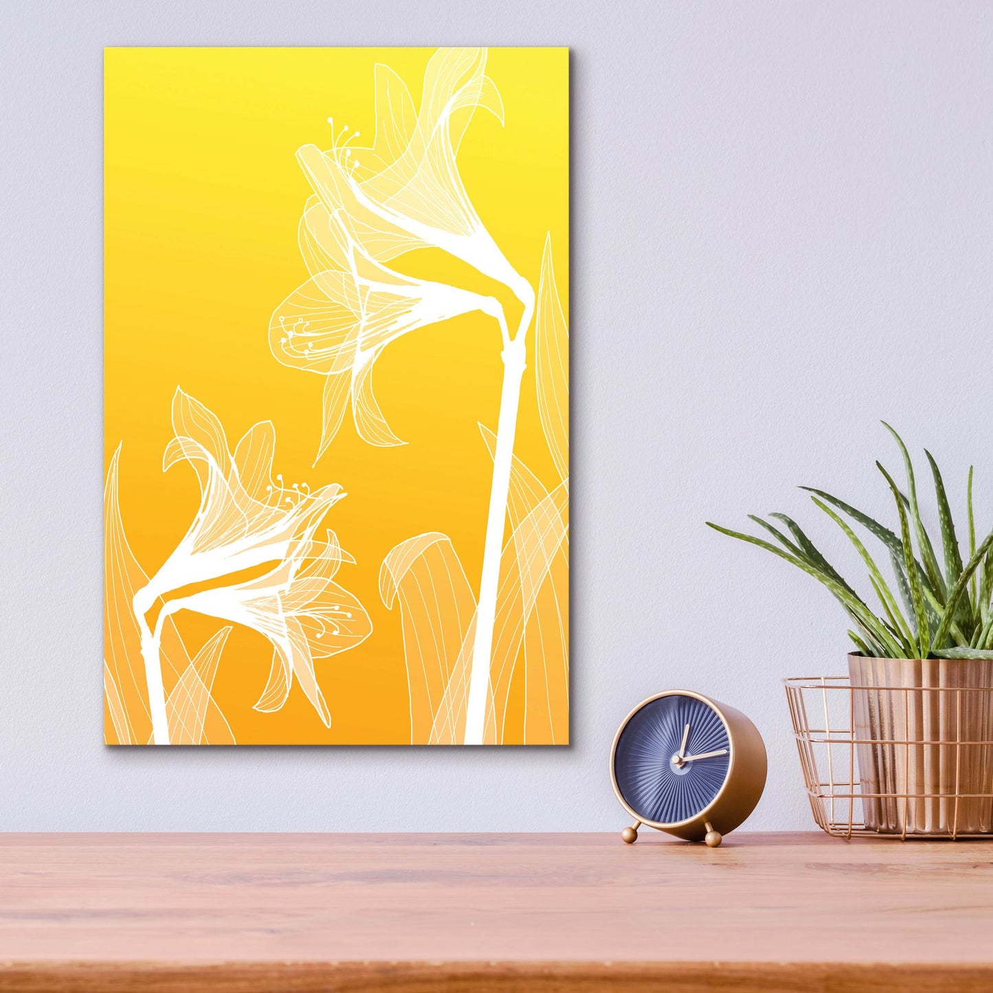 Epic Art 'Floral 3' by Graphinc, Acrylic Glass Wall Art,12x16