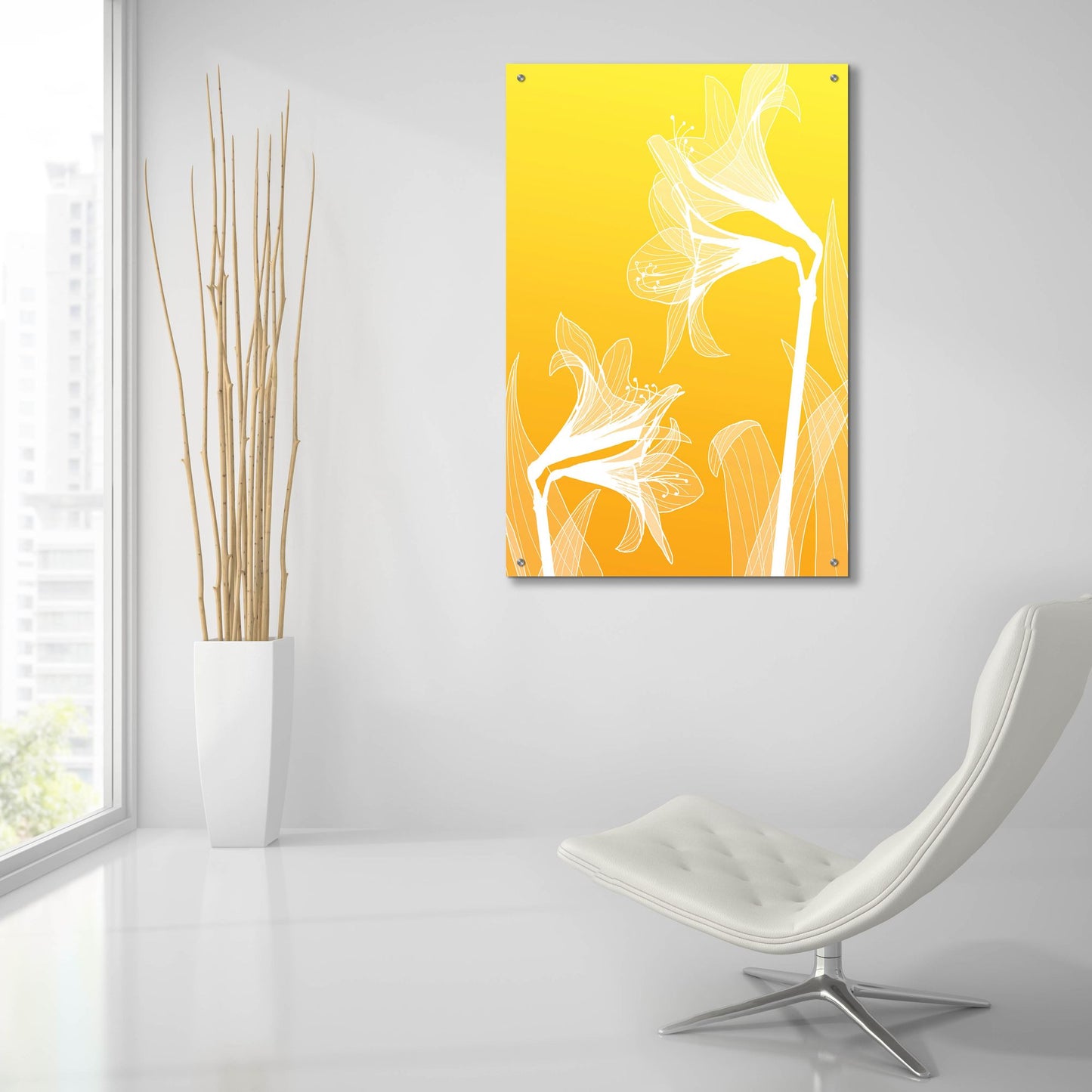 Epic Art 'Floral 3' by Graphinc, Acrylic Glass Wall Art,24x36