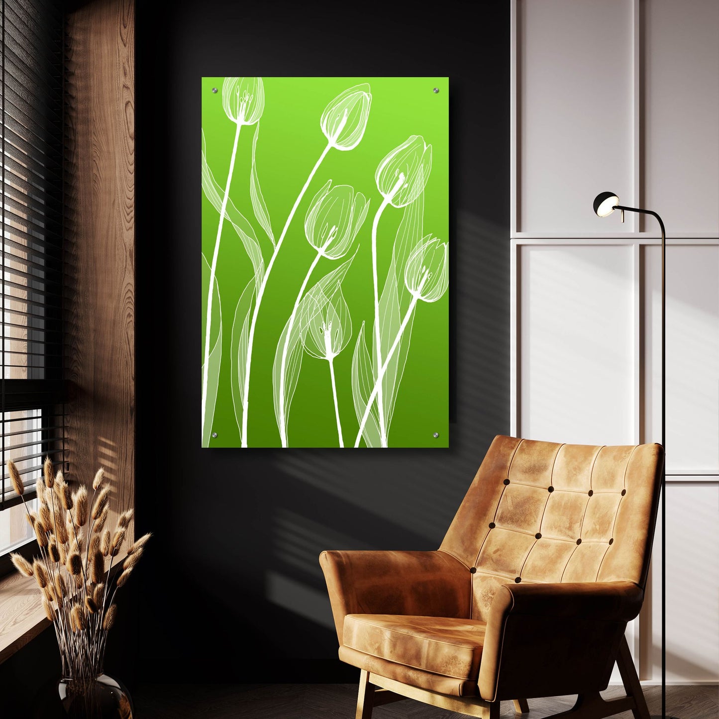 Epic Art 'Floral 4' by Graphinc, Acrylic Glass Wall Art,24x36