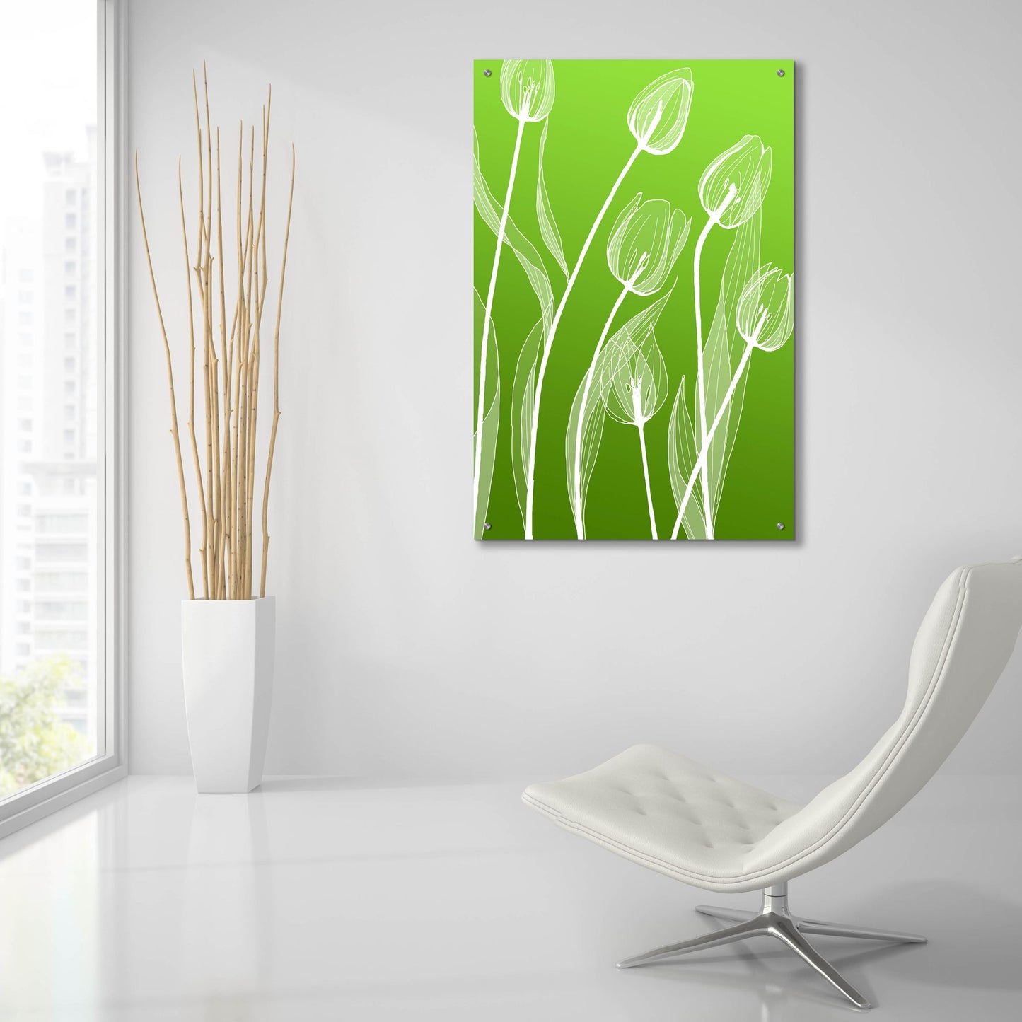 Epic Art 'Floral 4' by Graphinc, Acrylic Glass Wall Art,24x36