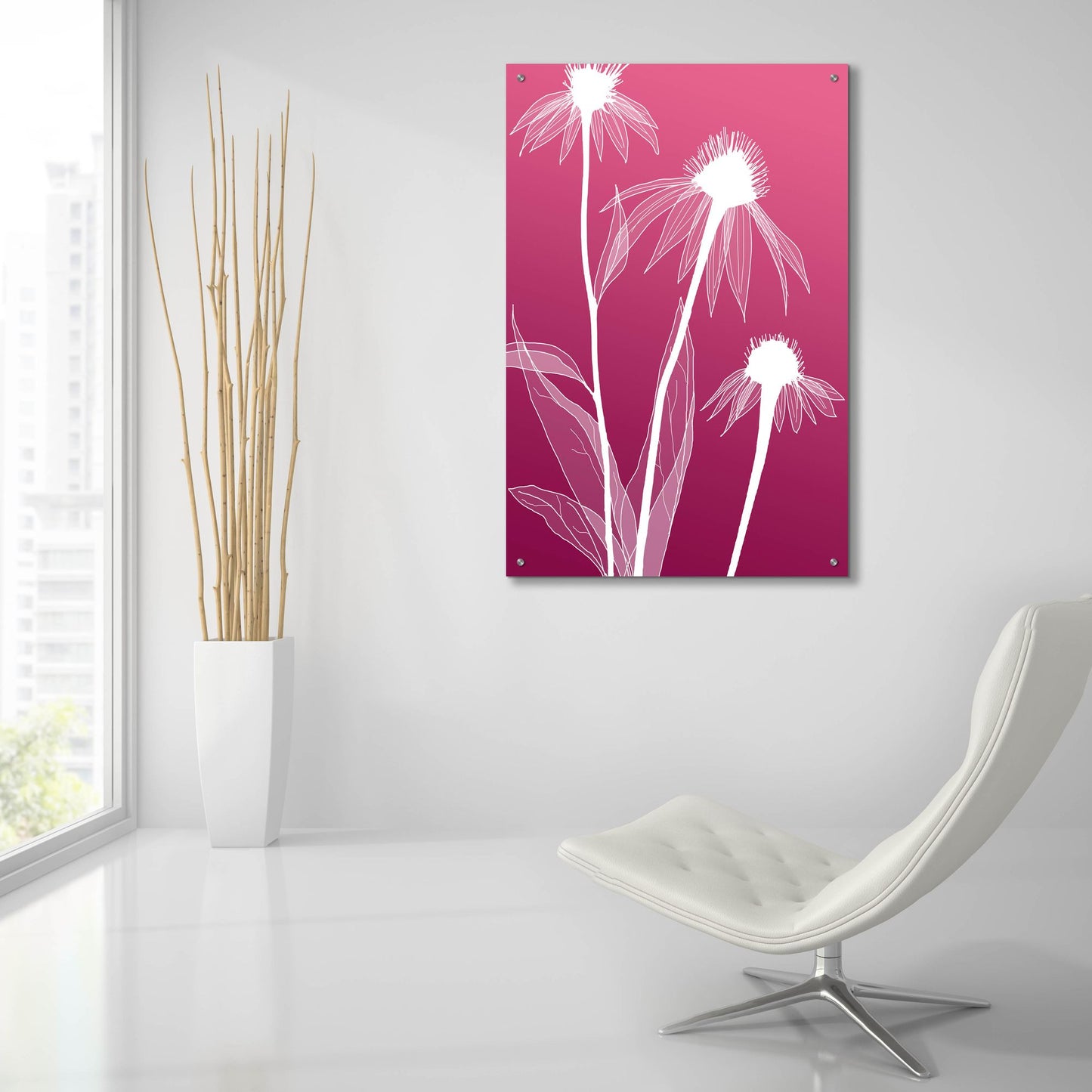 Epic Art 'Floral 5' by Graphinc, Acrylic Glass Wall Art,24x36