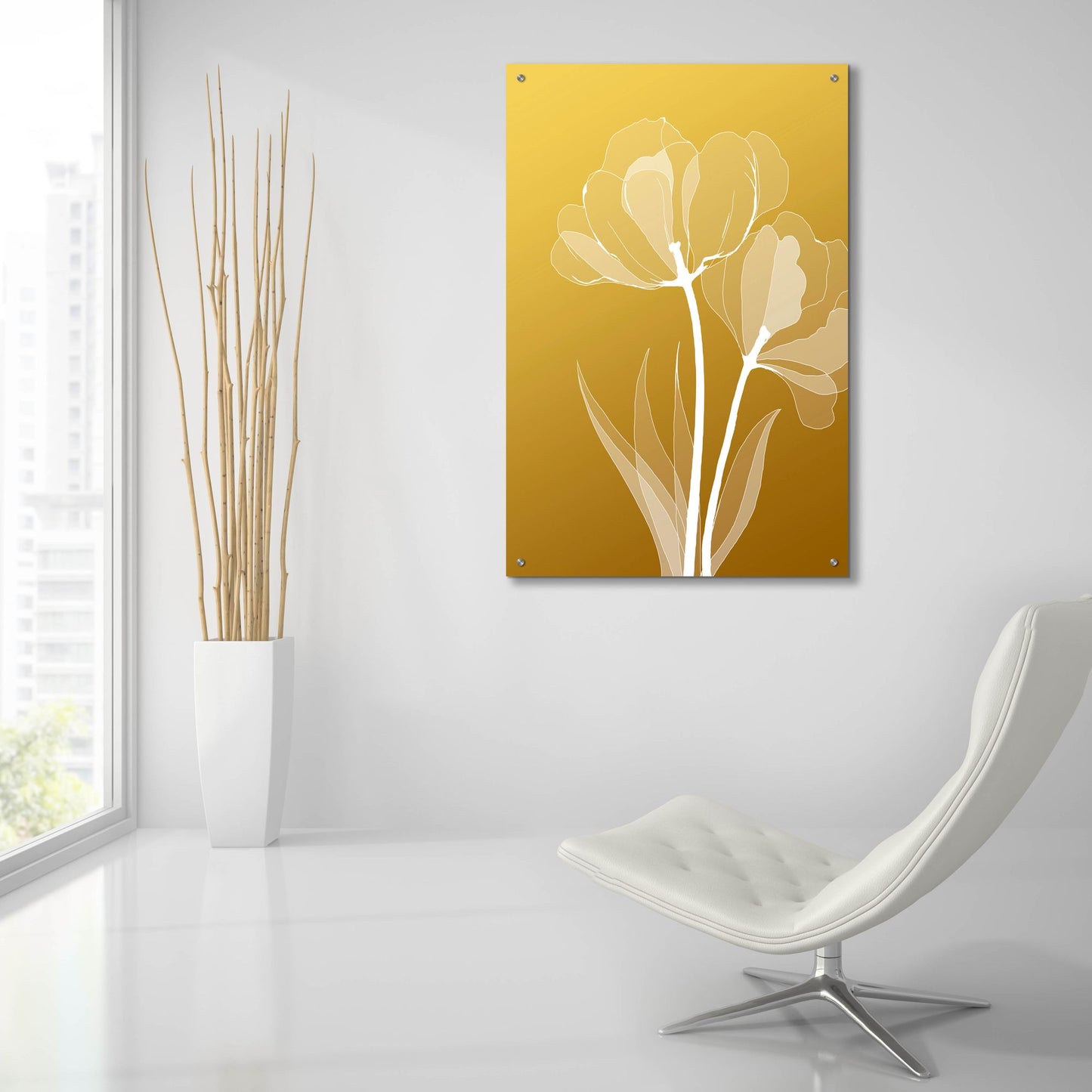 Epic Art 'Floral 6' by Graphinc, Acrylic Glass Wall Art,24x36
