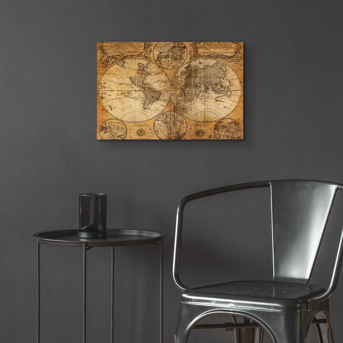 Epic Art 'Vintage Map' by Graphinc, Acrylic Glass Wall Art,24x16