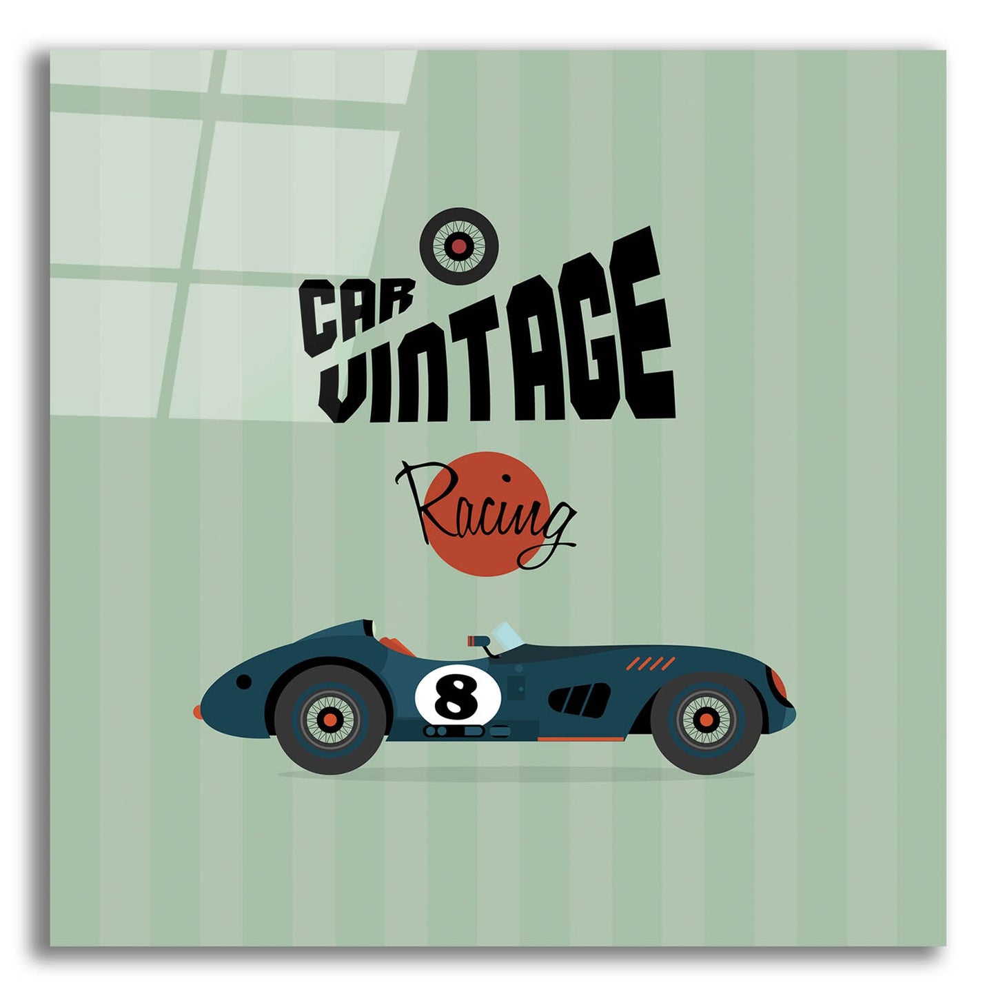 Epic Art 'Vintage Racing 1' by Graphinc, Acrylic Glass Wall Art